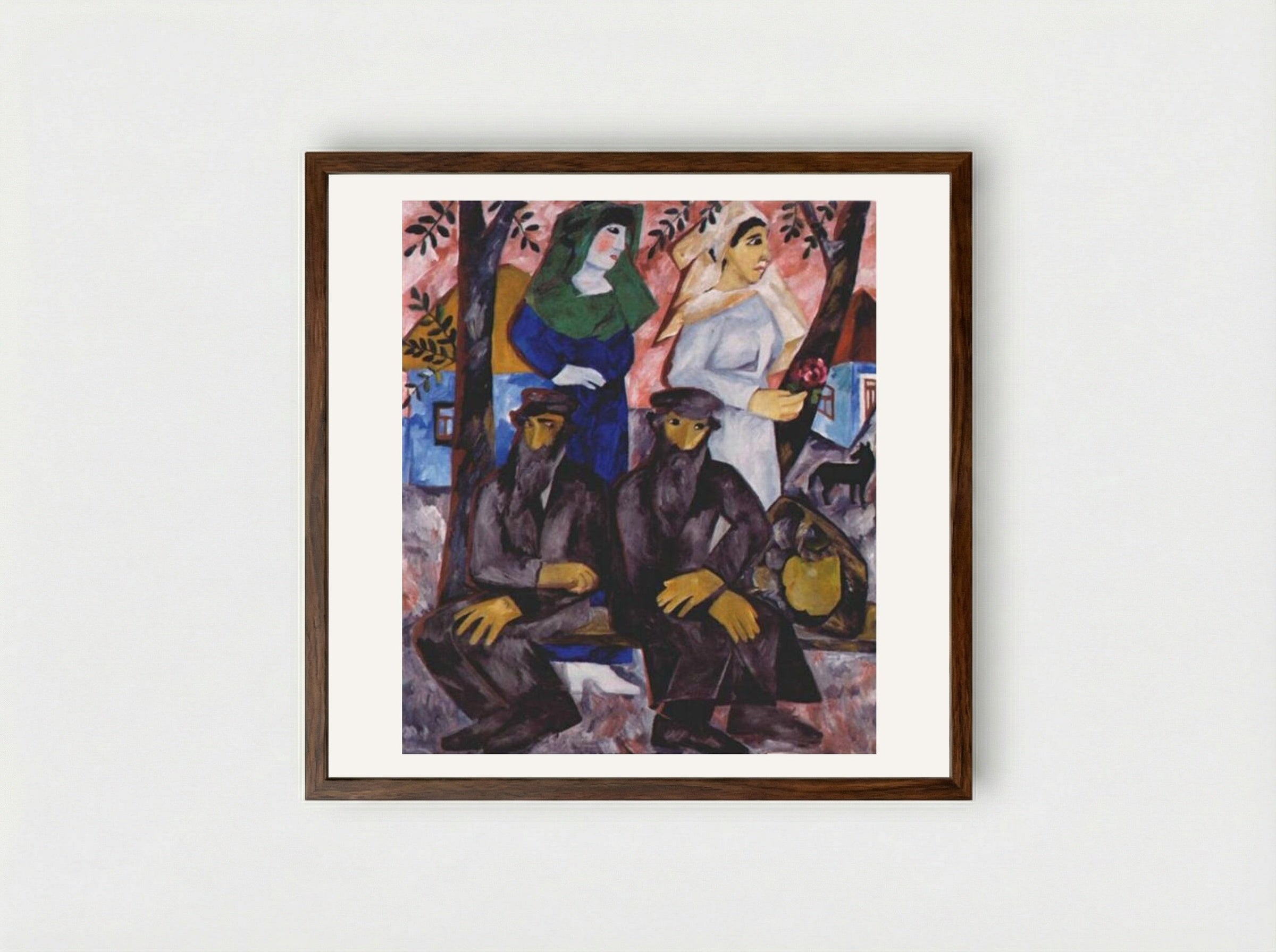 Sabbath - Natalia Goncharova - Framed Print Dark Wood