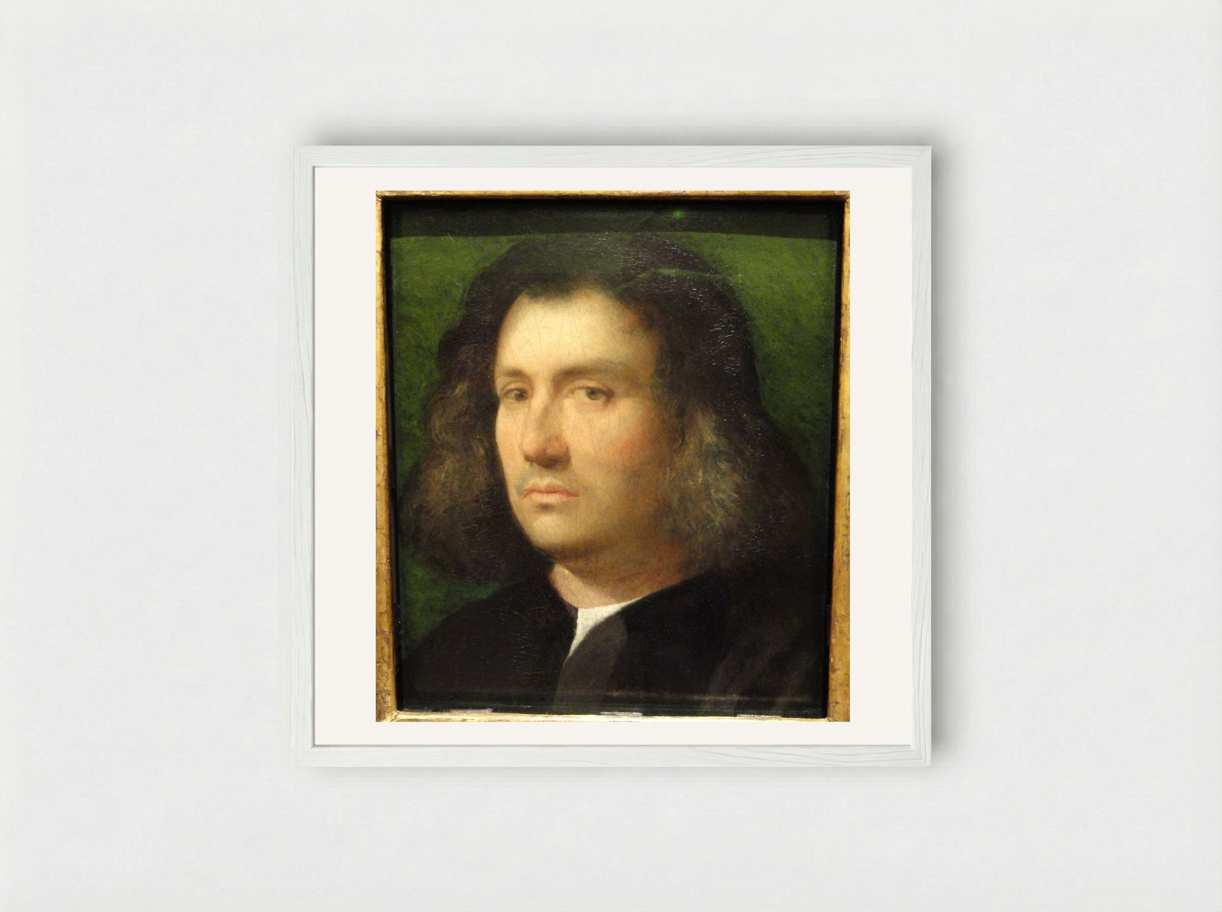 Portrait of a Man (Terris Portrait) - Giorgione - Framed Print White