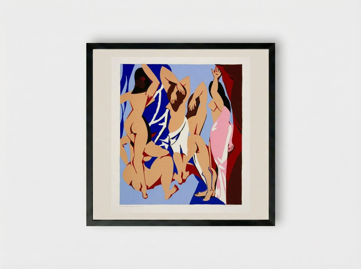 Les Demoiselles d'Avignon vues de derrière - Patrick Caulfield - Framed Print Black