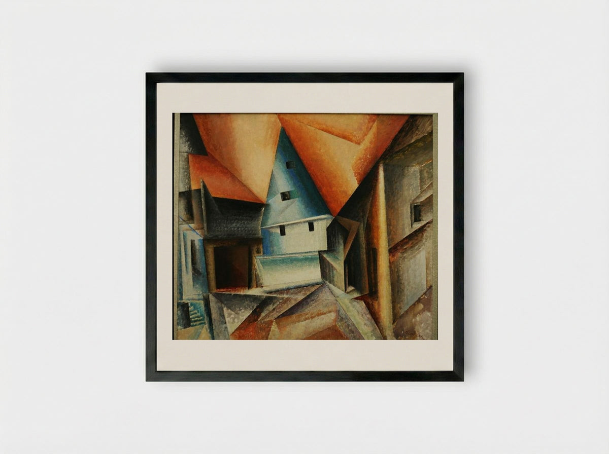 Oberweimar - Lyonel Feininger - Framed Print Black