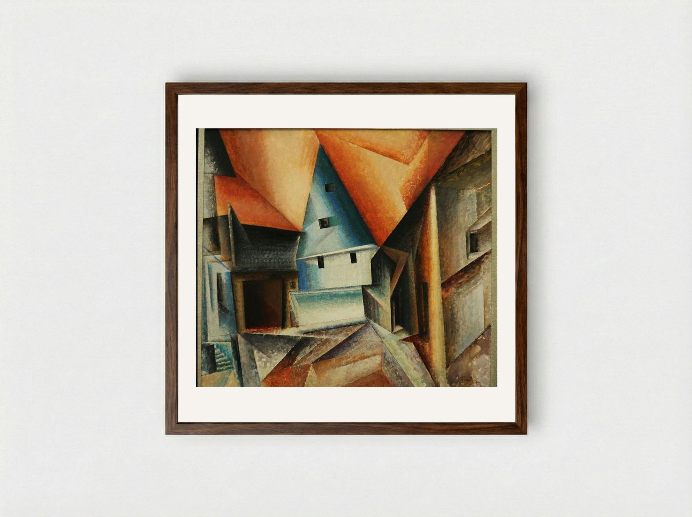 Oberweimar - Lyonel Feininger - Framed Print Dark Wood