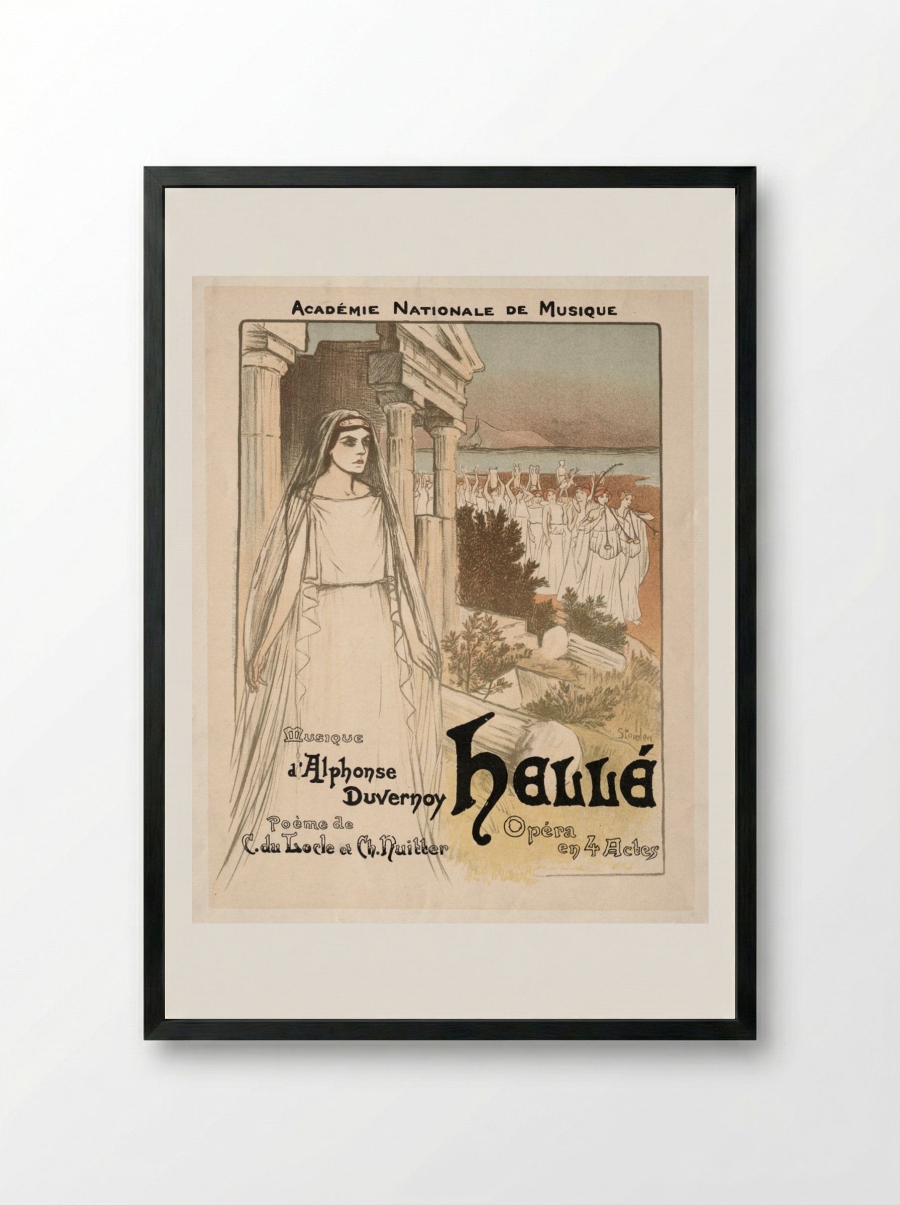 Hellé - Opéra en 4 actes - Théophile Alexandre Steinlen - Framed Print Black