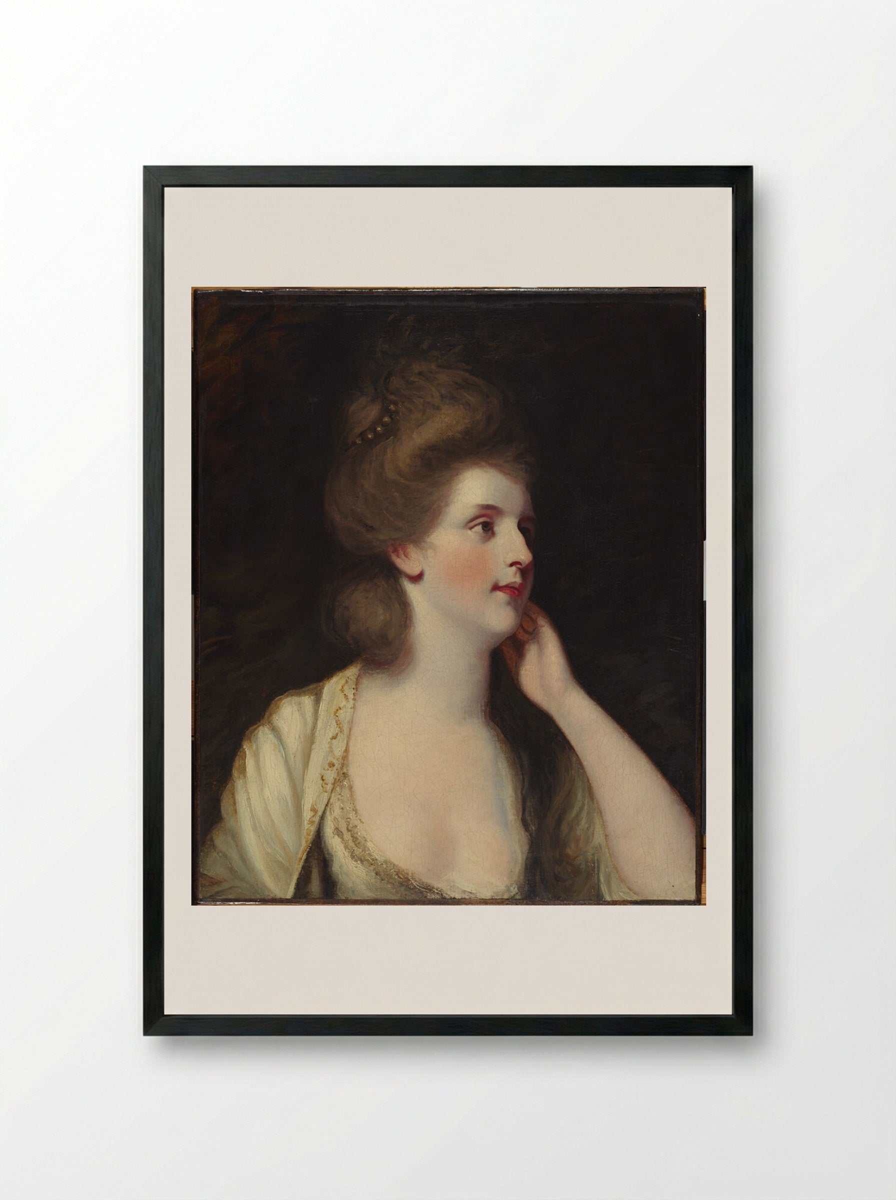 Lady Louisa Manners - Sir Joshua Reynolds - Framed Print Black