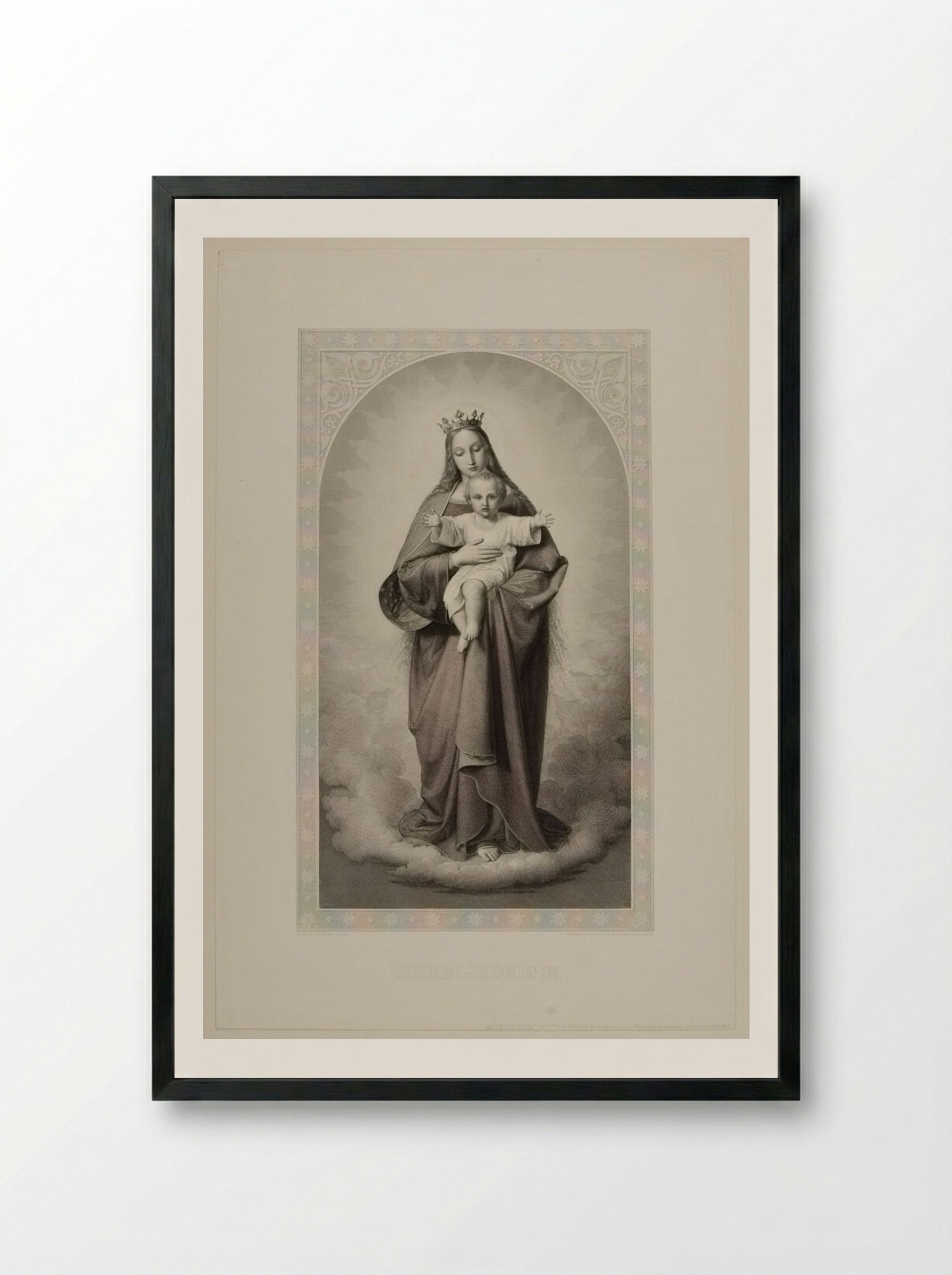 King of Heaven - Joseph von Keller - Framed Print Black