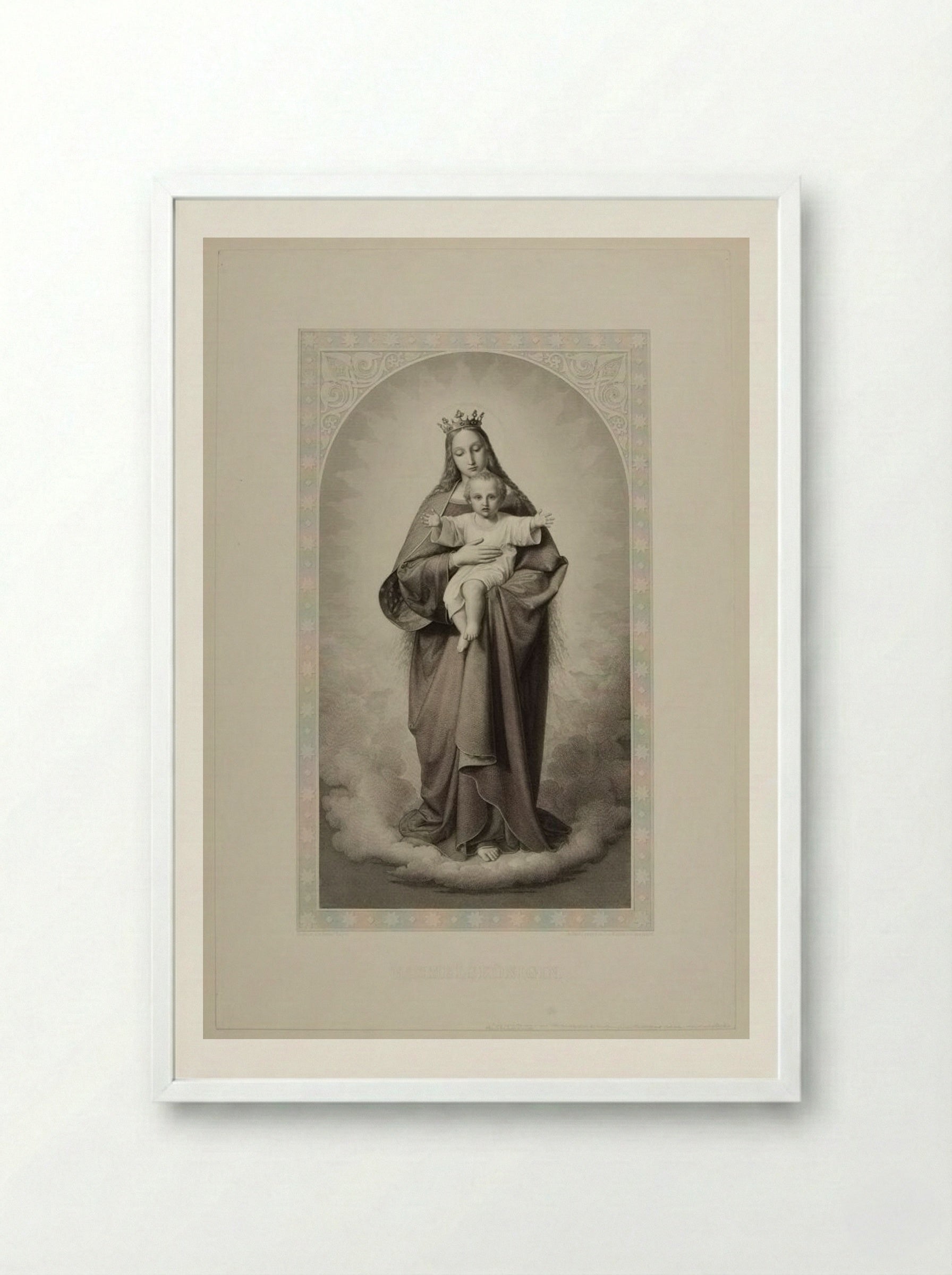 King of Heaven - Joseph von Keller - Framed Print White