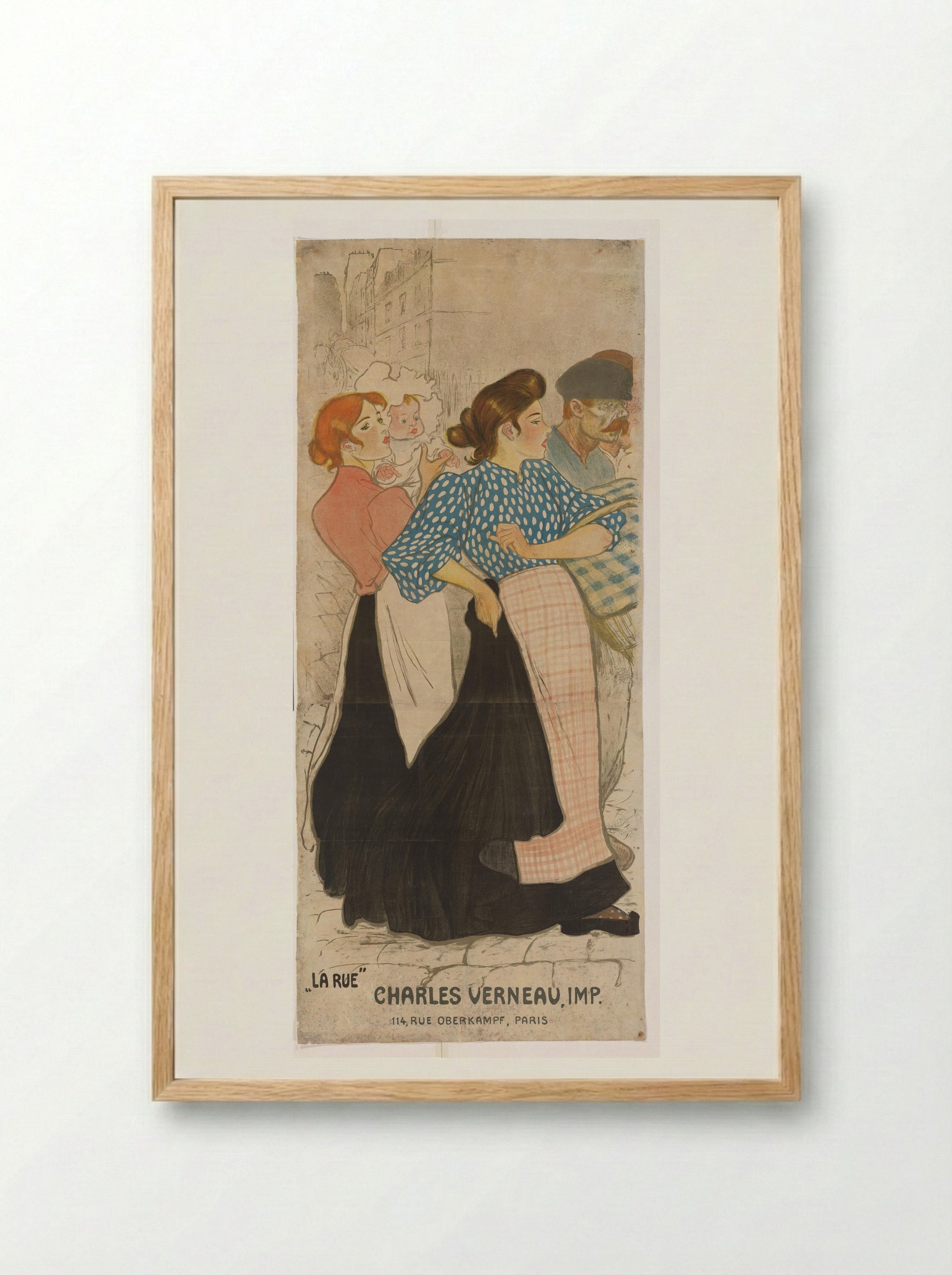 La Rue - Théophile Alexandre Steinlen - Framed Print Wood