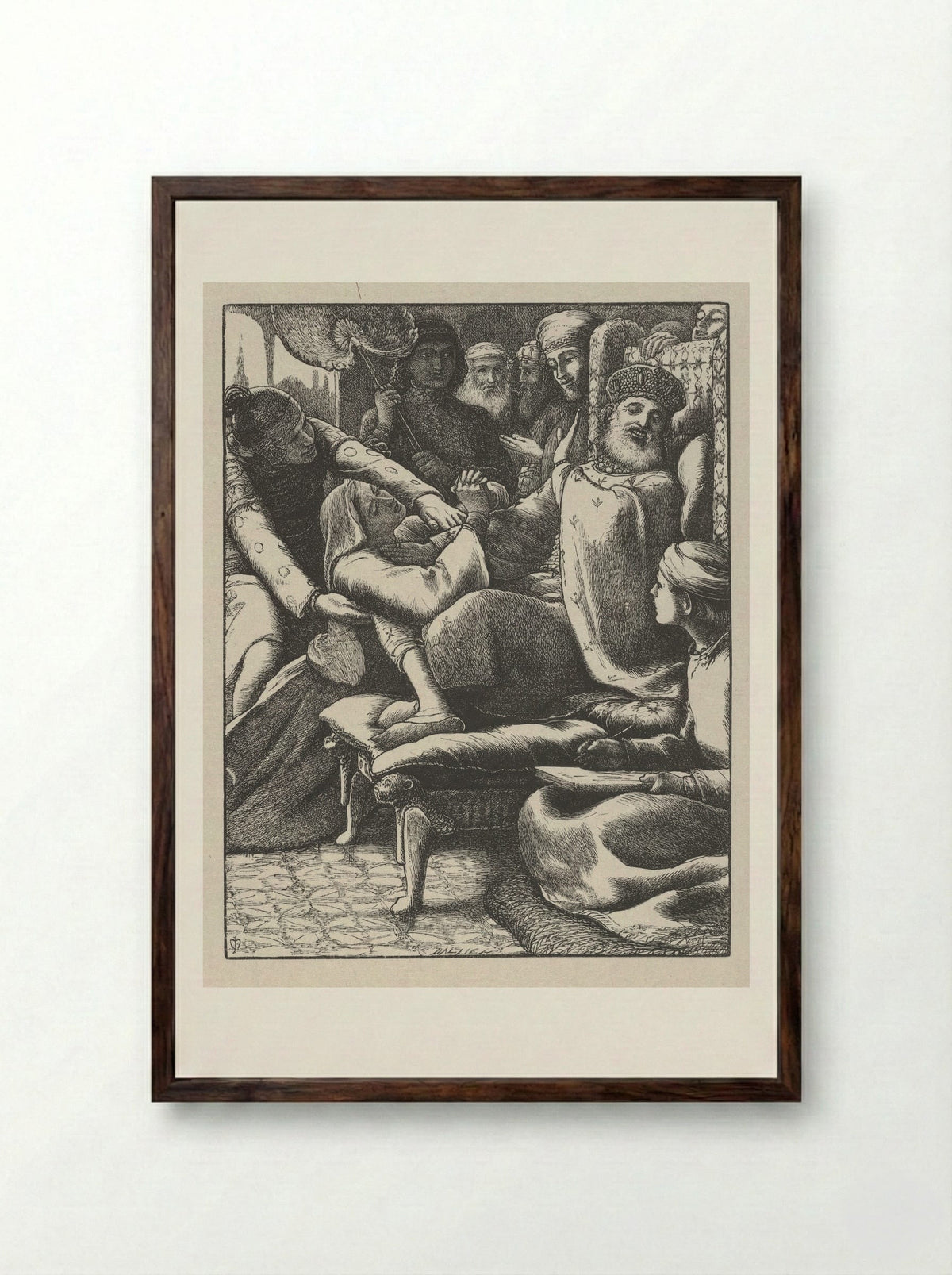 The Unjust Judge - John Everett Millais - Framed Print Dark Wood