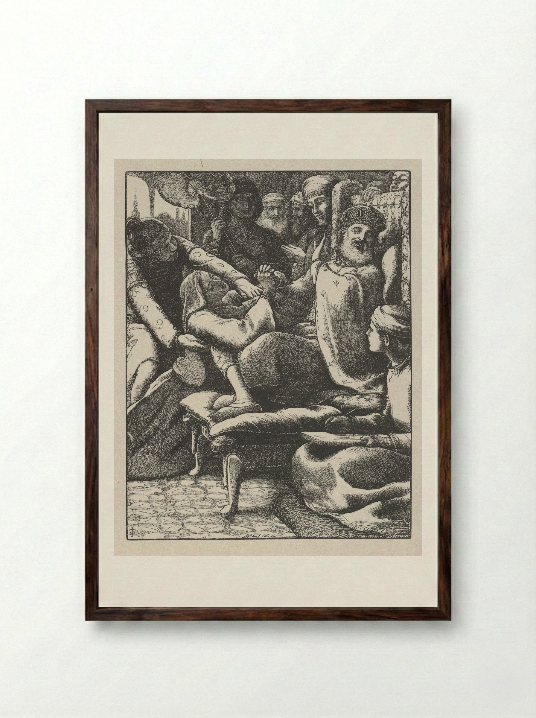 The Unjust Judge - John Everett Millais - Framed Print Dark Wood