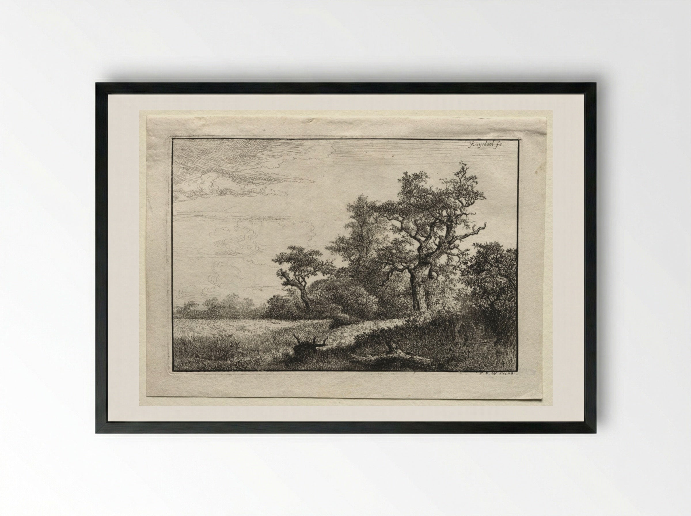 The Wheat Field - Jacob van Ruisdael - Framed Print Black