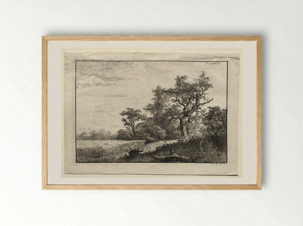 The Wheat Field - Jacob van Ruisdael - Framed Print Wood