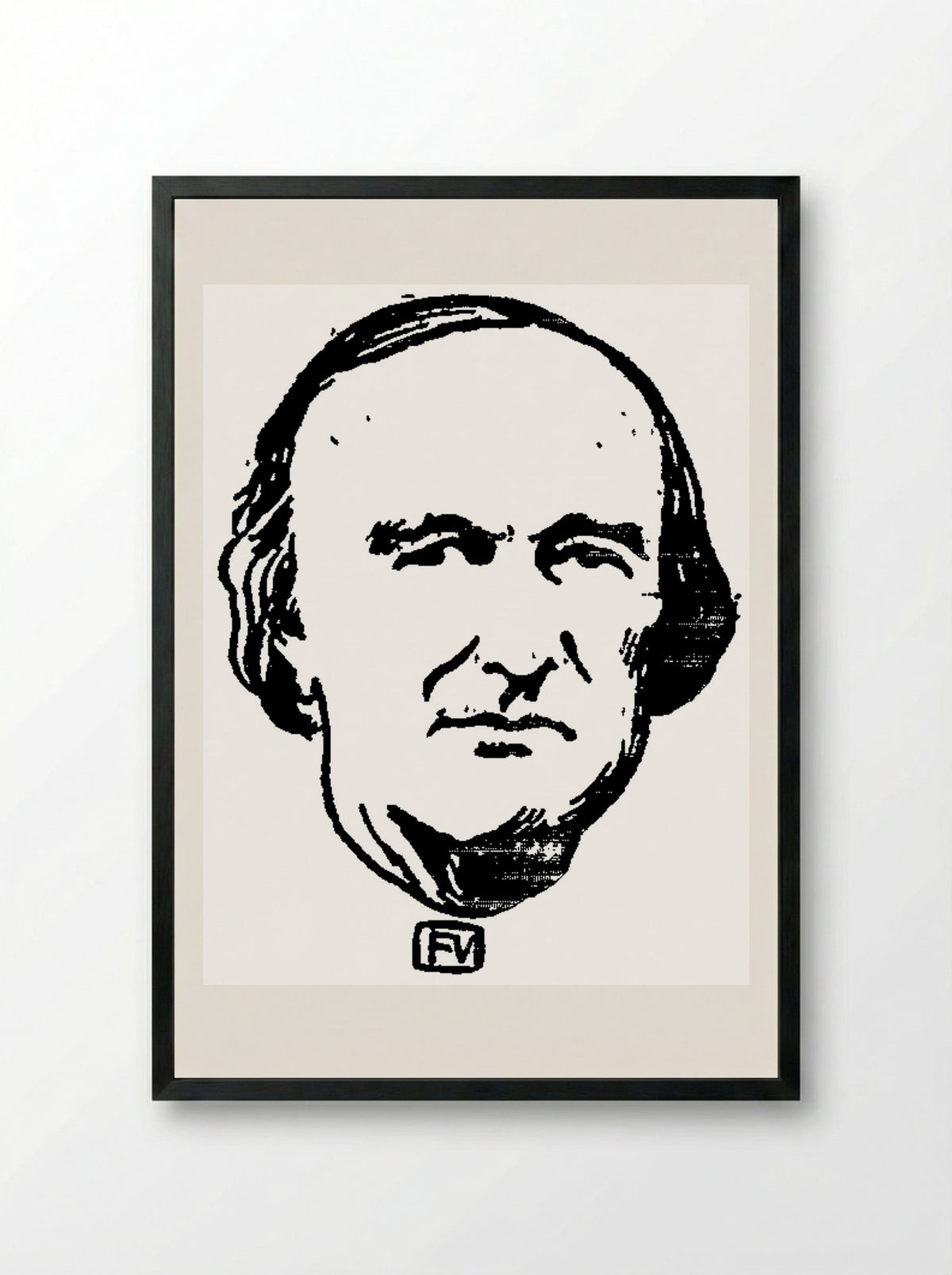 Portrait of Georges Darboy - Félix Vallotton - Framed Print Black