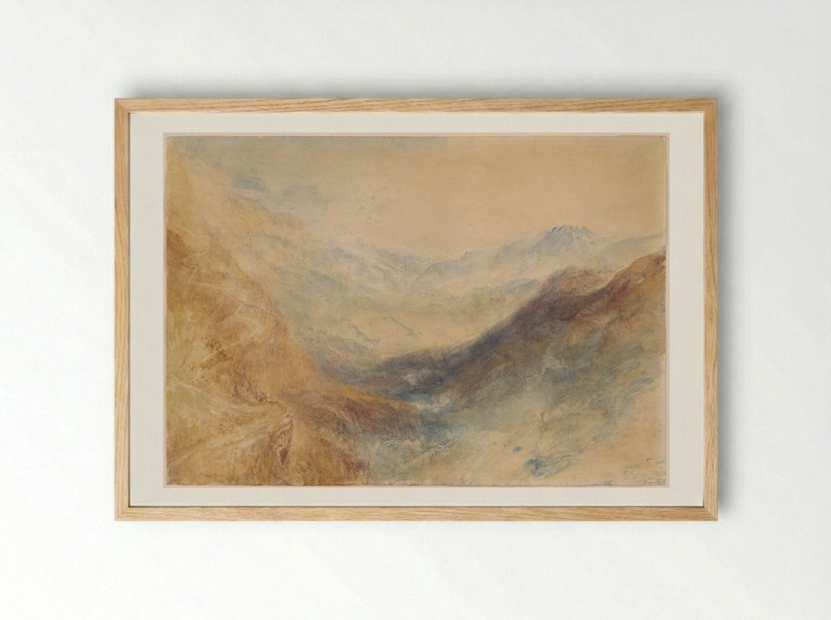 The Simplon Pass - Joseph Mallord William Turner - Framed Print Wood