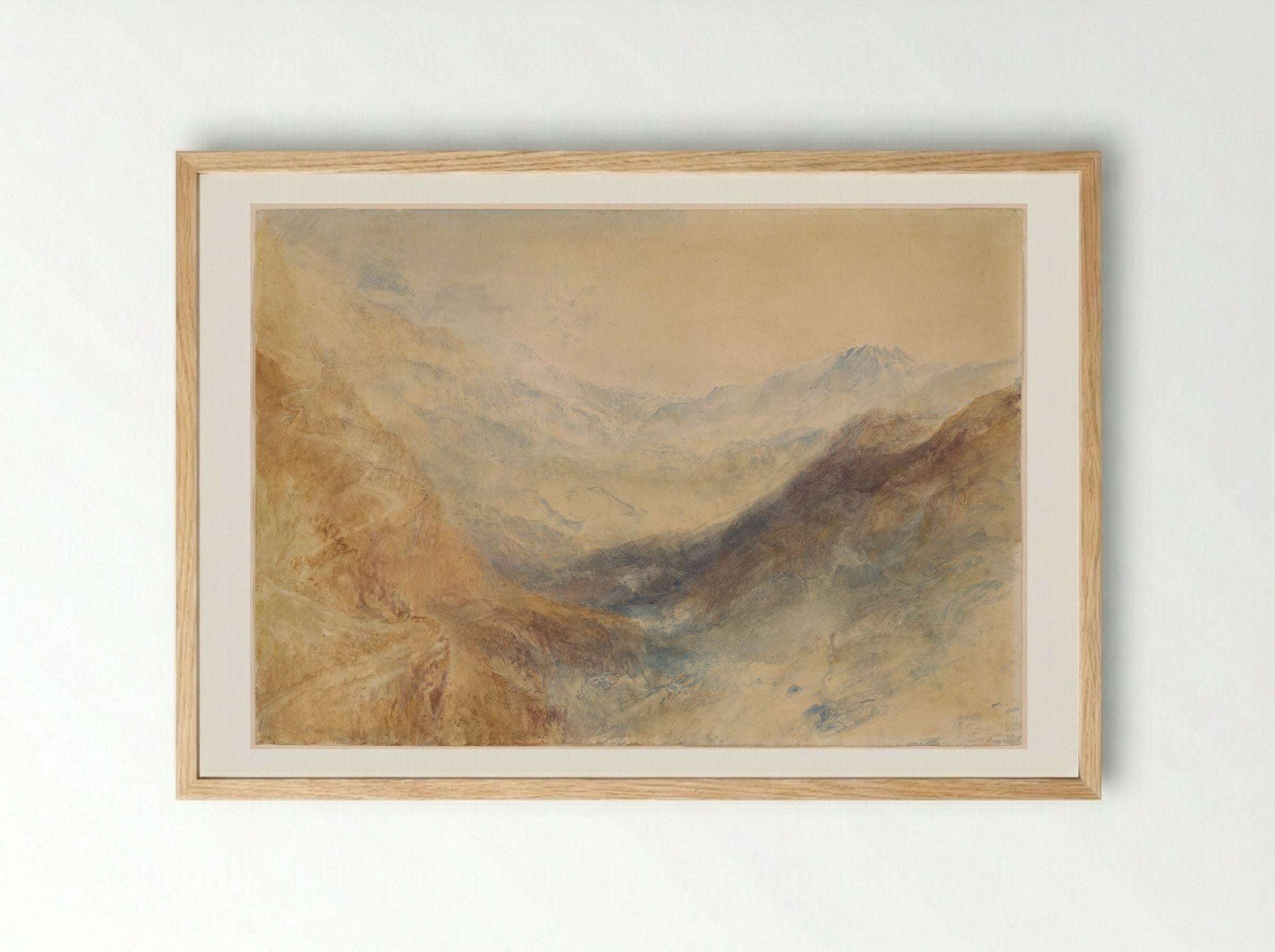 The Simplon Pass - Joseph Mallord William Turner - Framed Print Wood