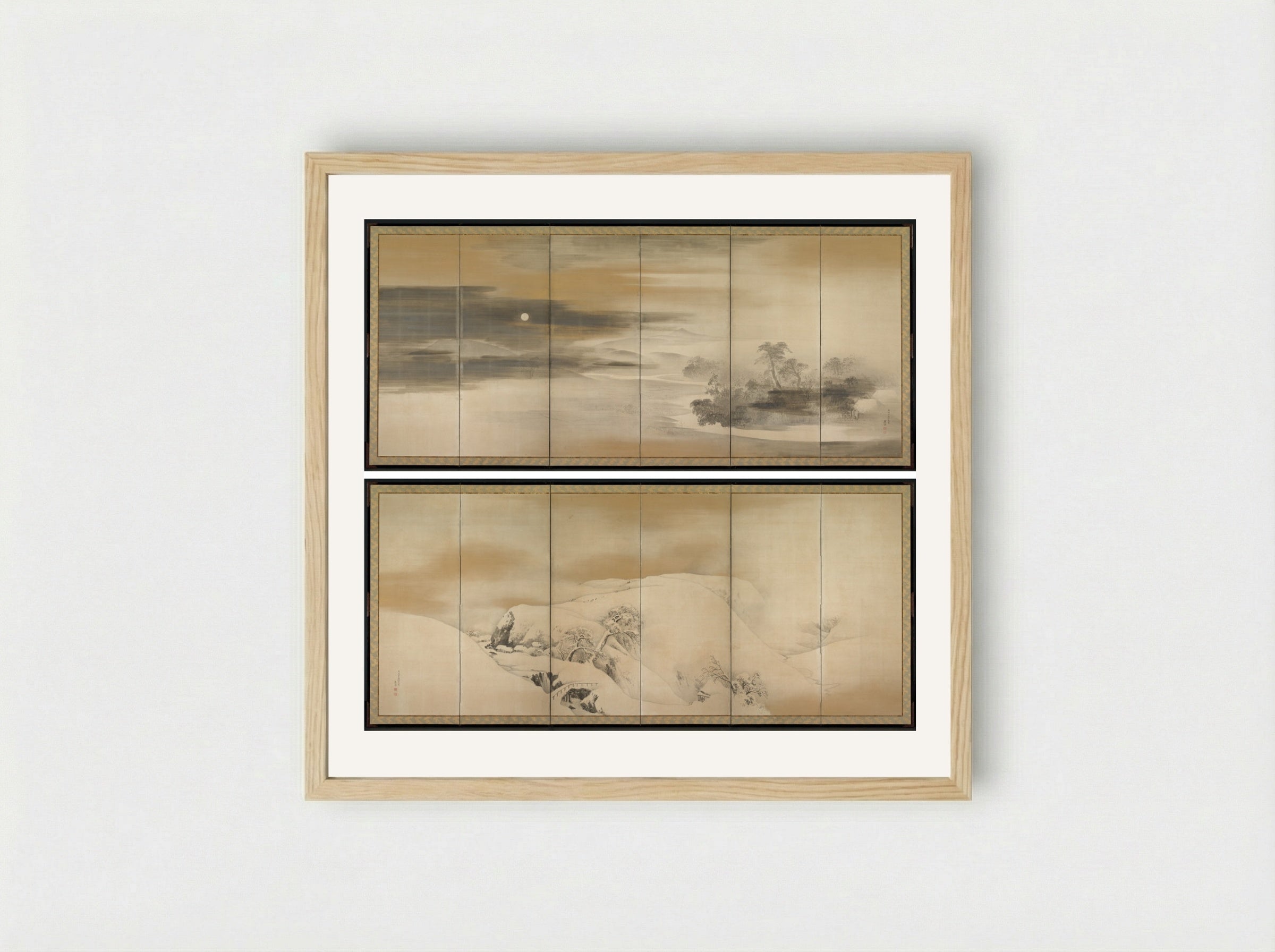 Summer Night; Winter Day - Maruyama Ōkyo - Framed Print Wood