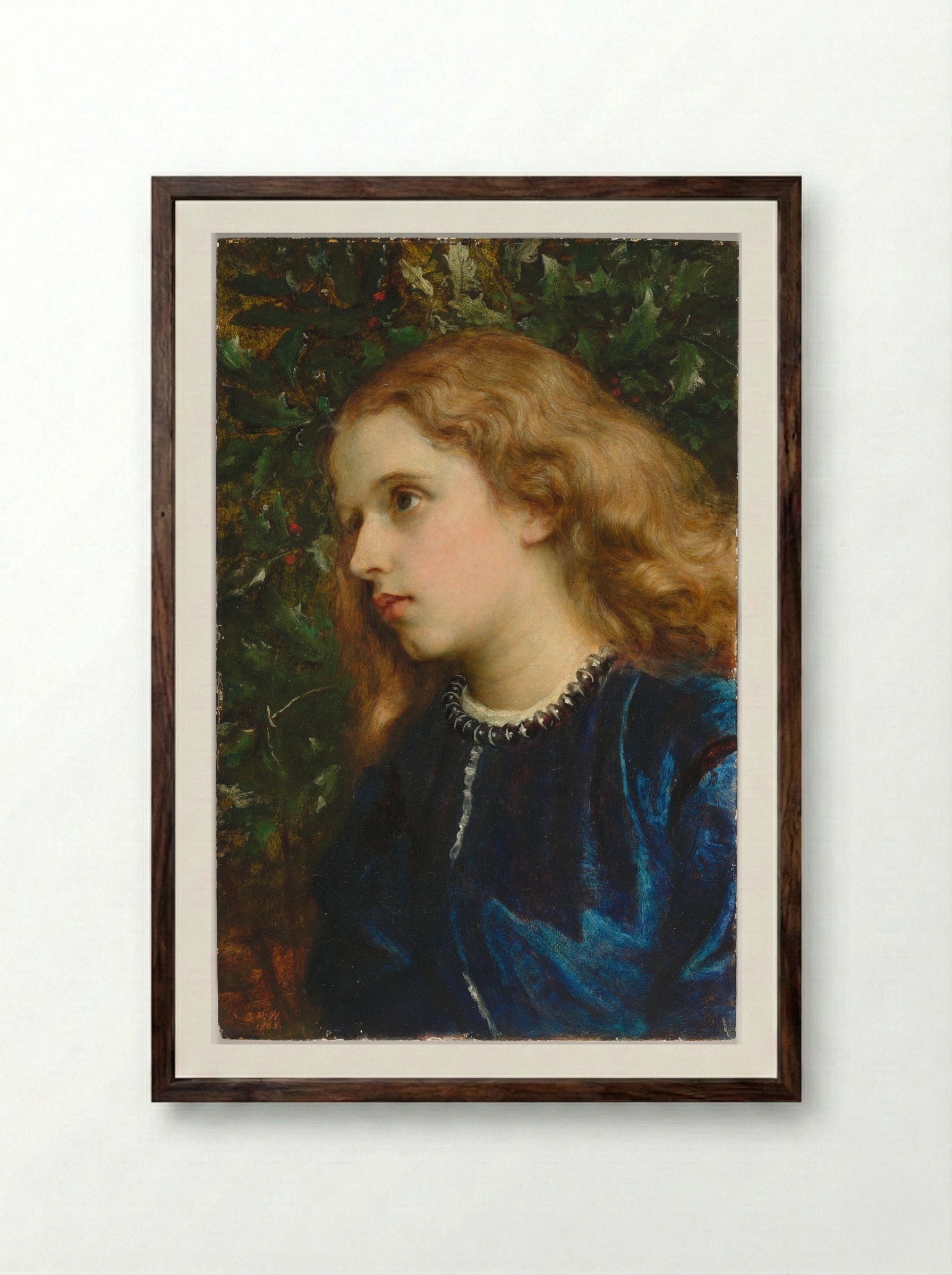 Virginia Dalrymple - George Frederic Watts - Framed Print Dark Wood