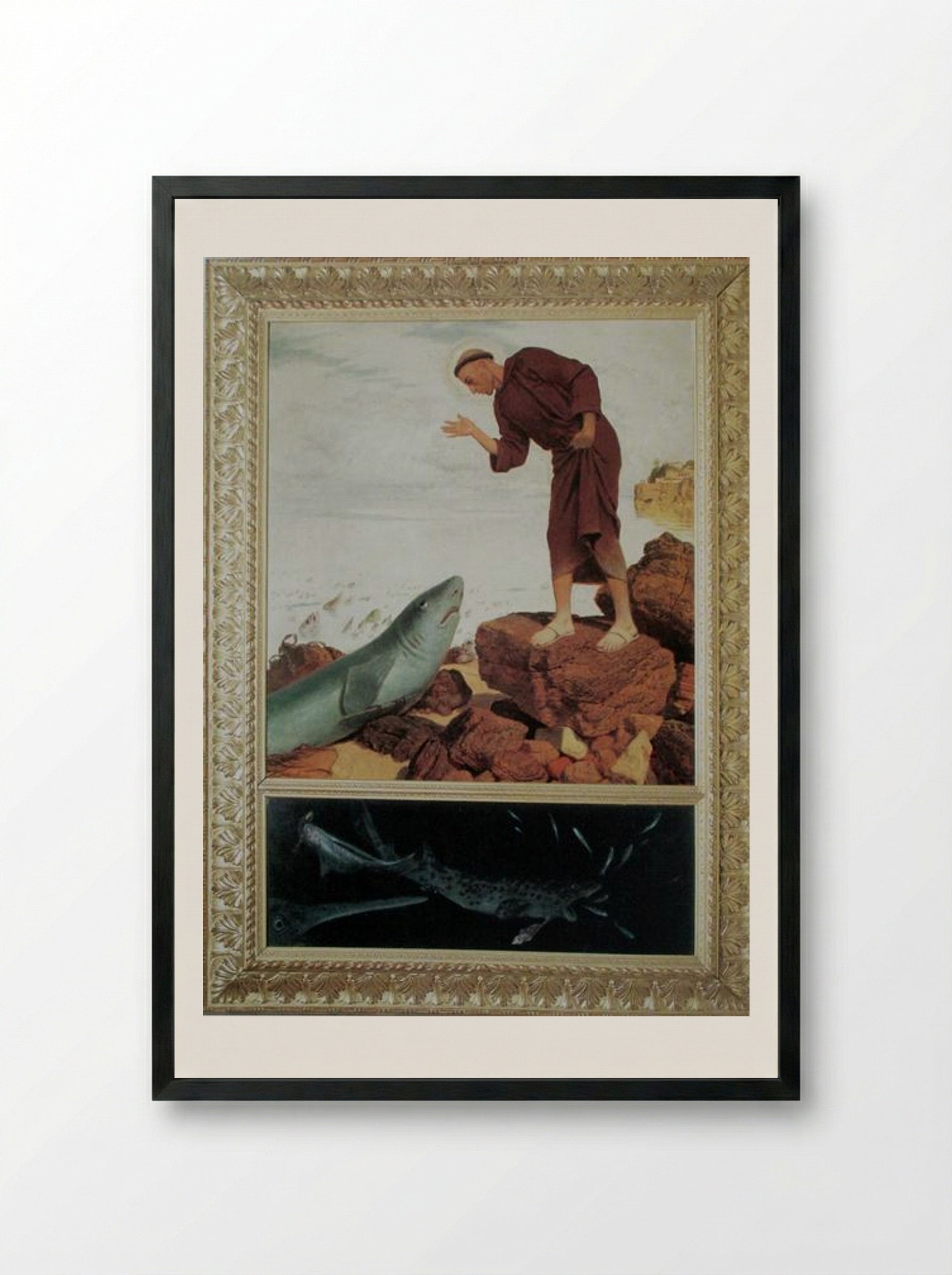St. Anthony - Arnold Böcklin - Framed Print Black