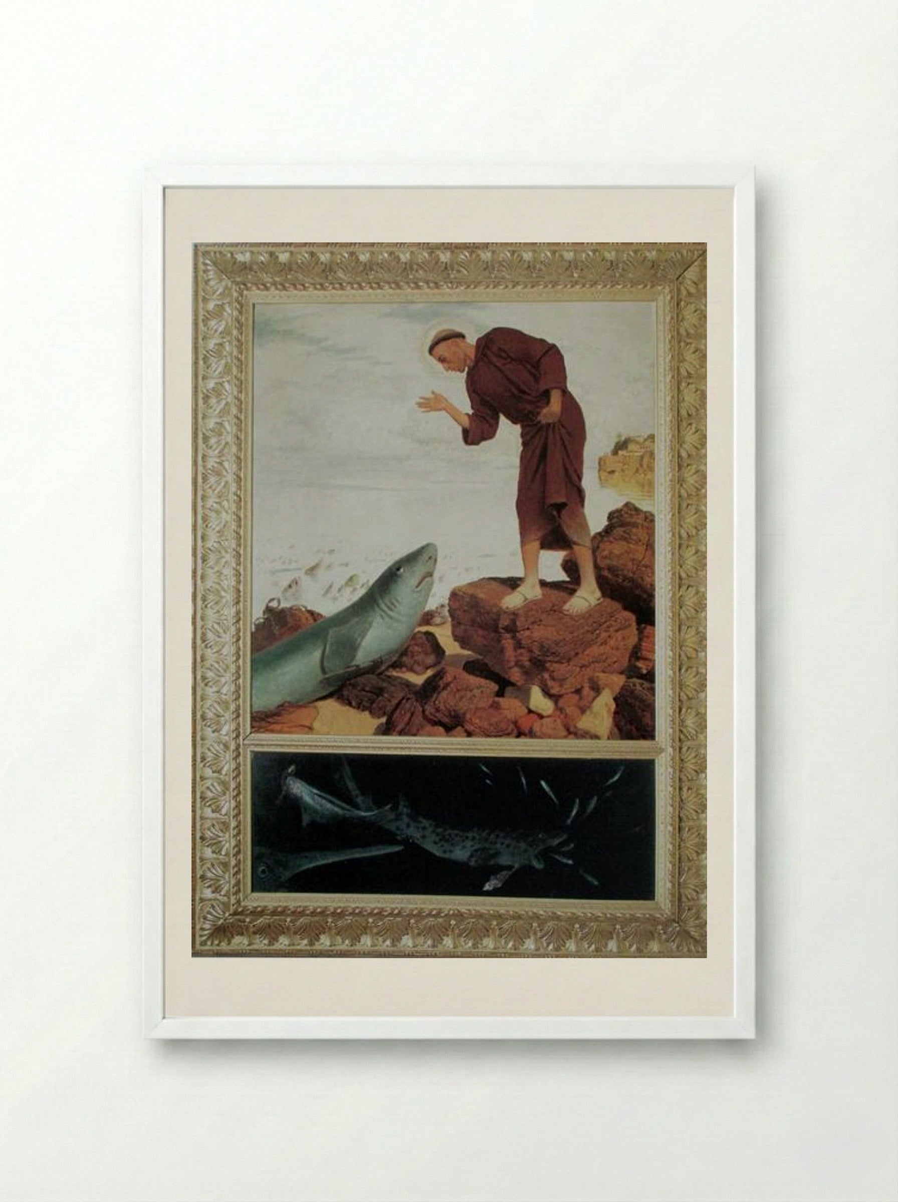 St. Anthony - Arnold Böcklin - Framed Print White