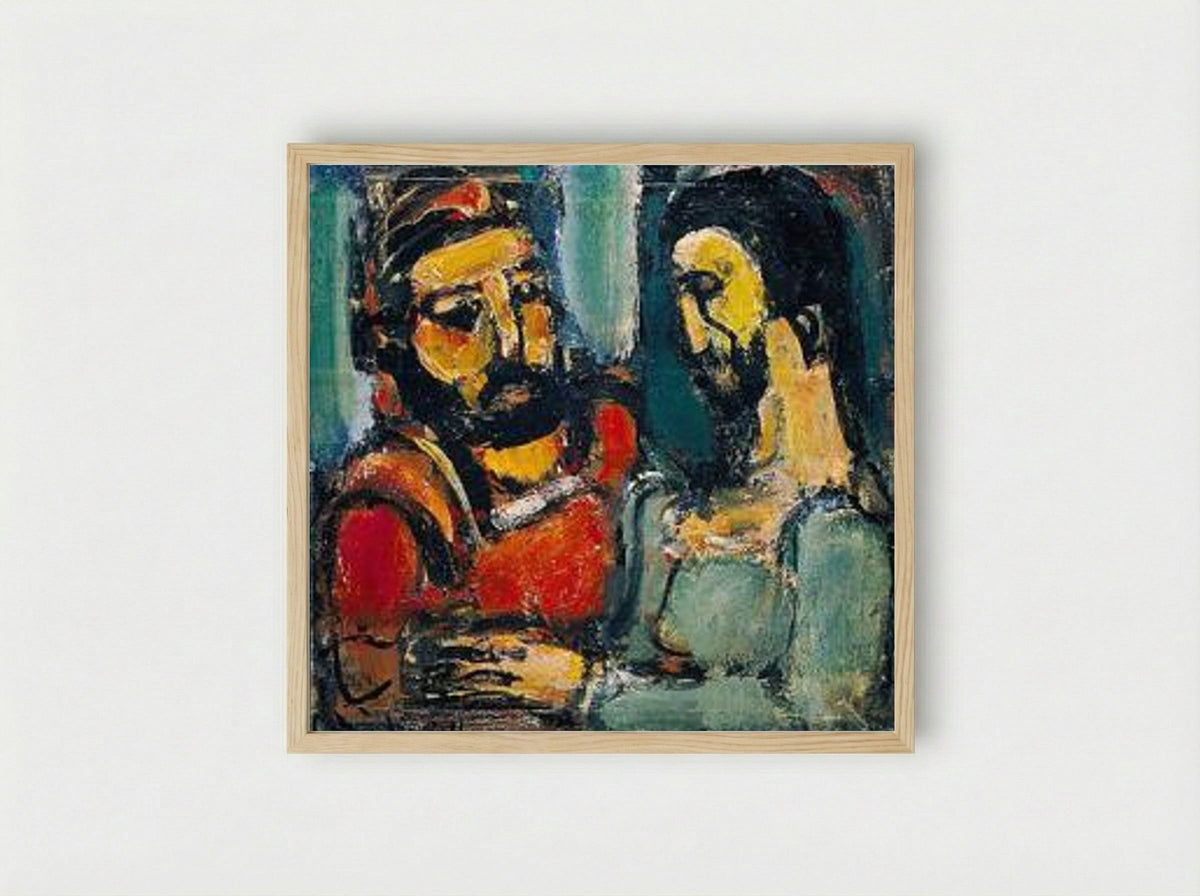 Christ et Docteur - Georges Rouault - Framed Print Wood