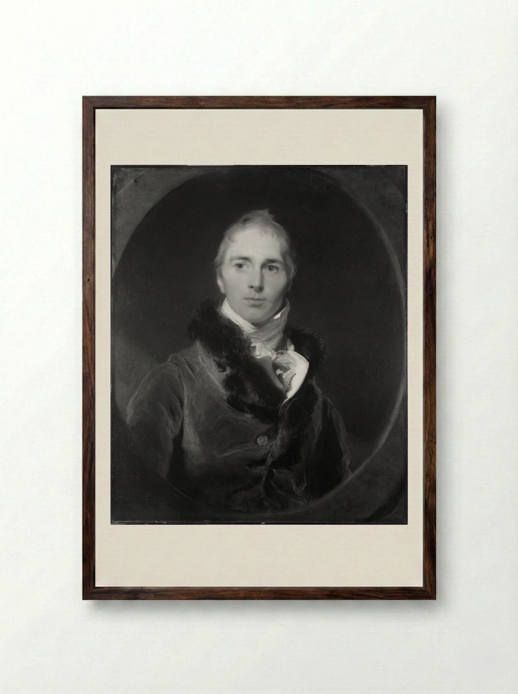 Francis Moore - Sir Thomas Lawrence - Framed Print Dark Wood