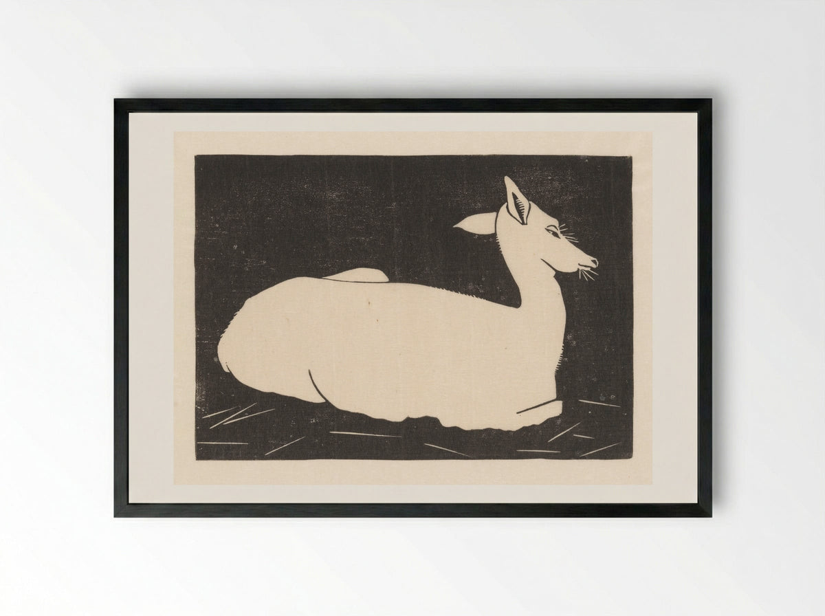 Hert (Deer) - Samuel Jessurun de Mesquita - Framed Print Black
