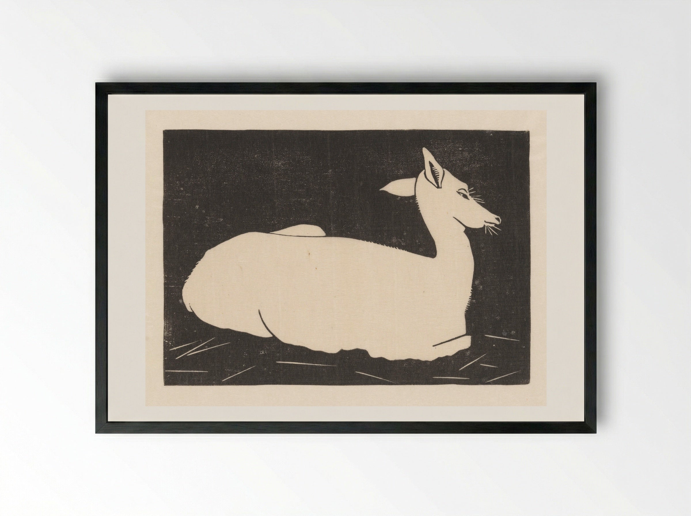 Hert (Deer) - Samuel Jessurun de Mesquita - Framed Print Black