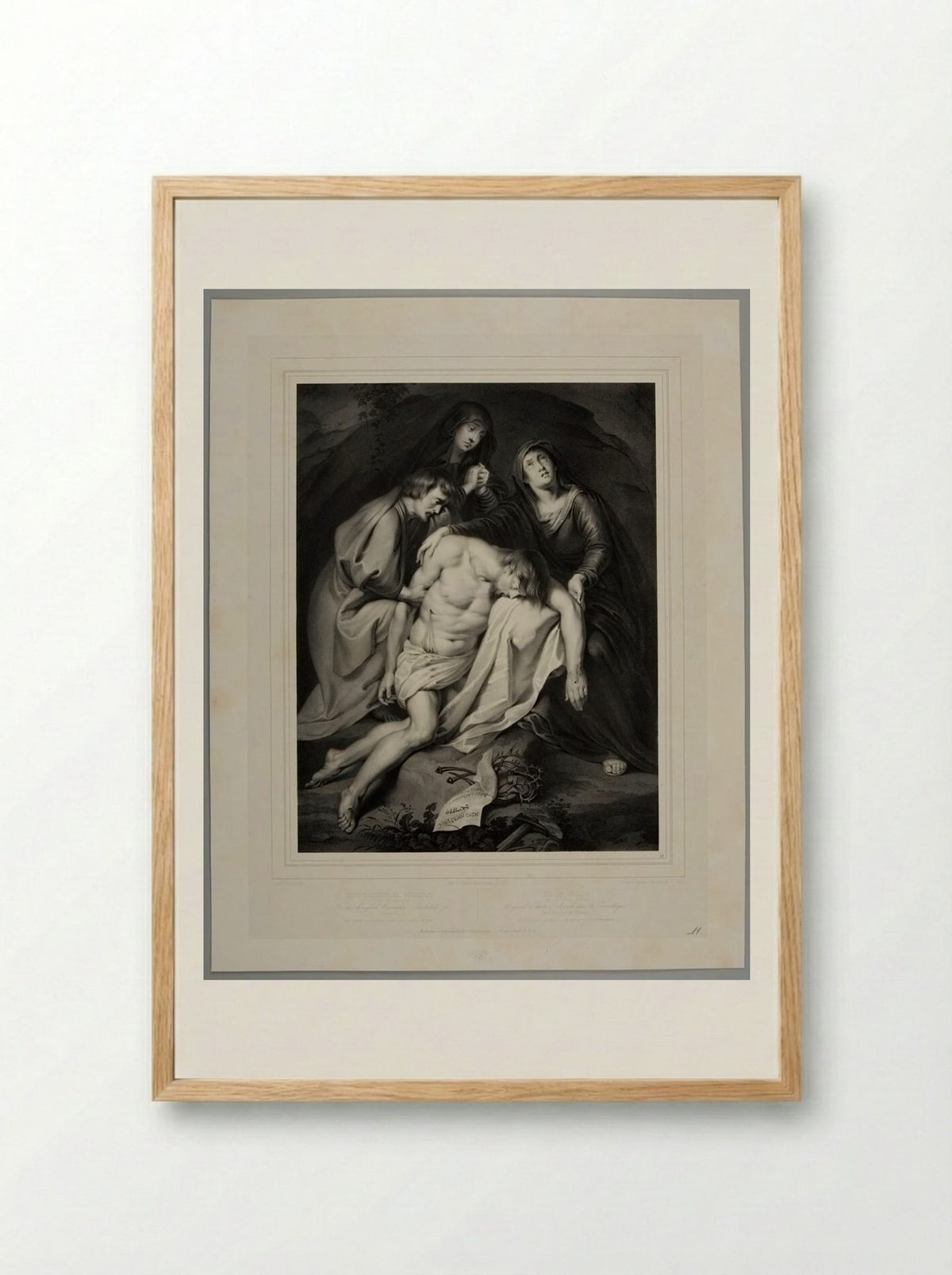 The Corpse of Christ - Ferdinand Piloty - Framed Print Wood