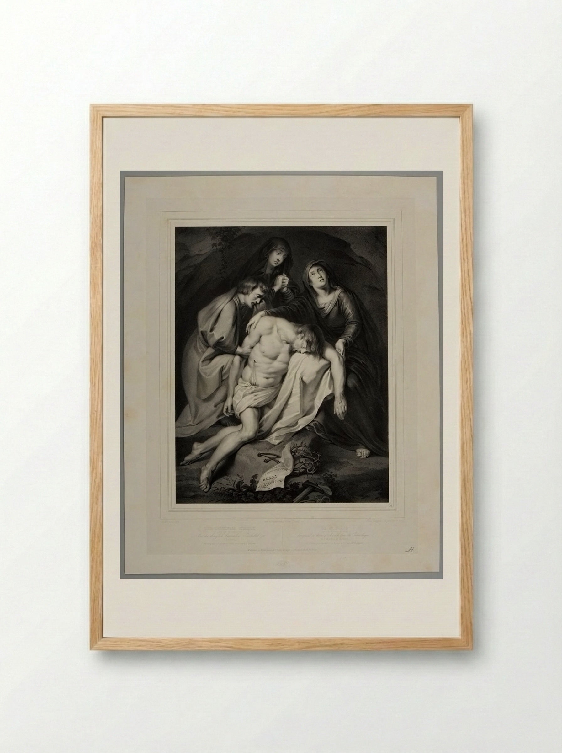 The Corpse of Christ - Ferdinand Piloty - Framed Print Wood