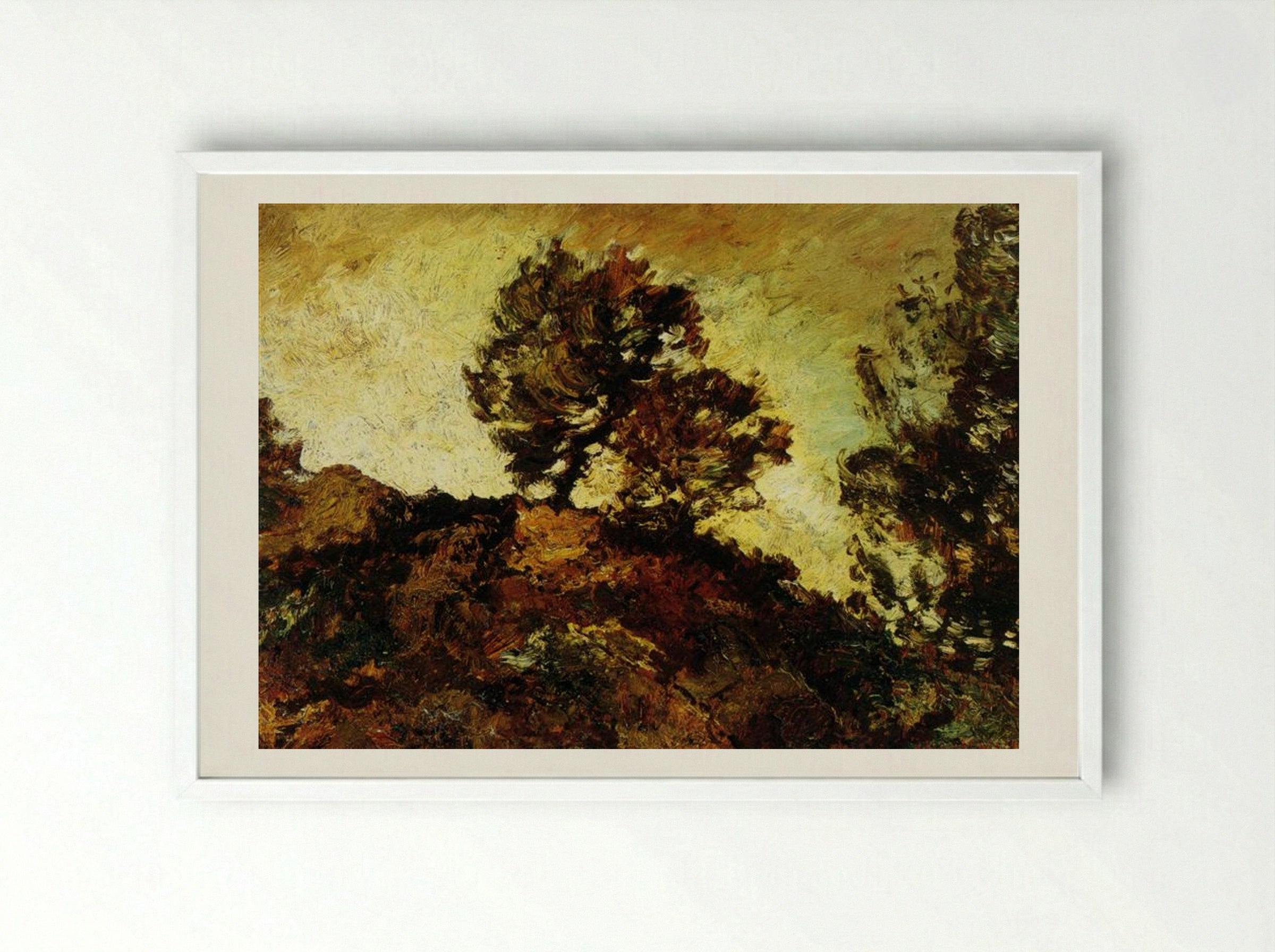 Landscape - Adolphe Monticelli - Framed Print White