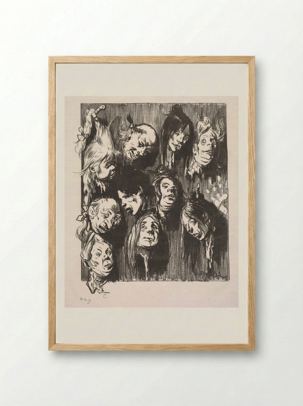 Ten Assassinations for a Penny - Théophile Alexandre Steinlen - Framed Print Wood