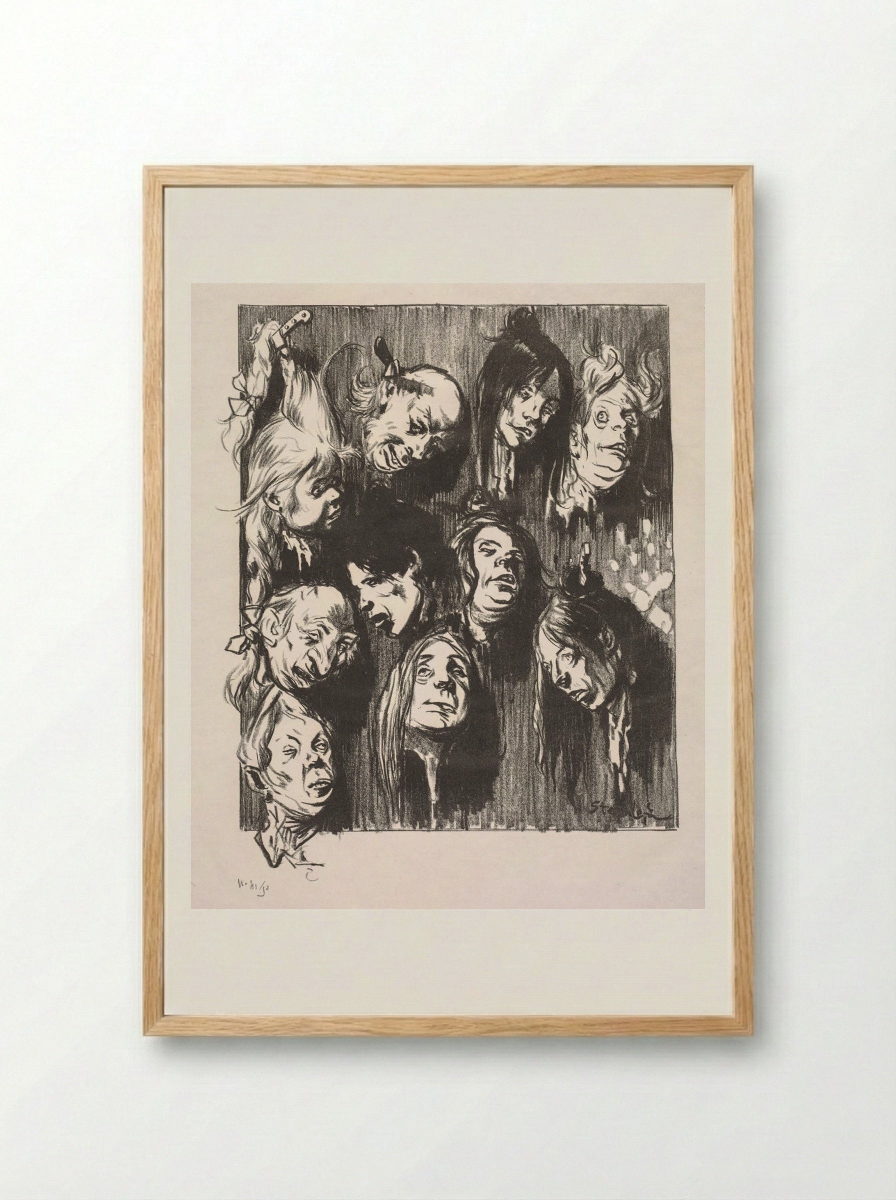 Ten Assassinations for a Penny - Théophile Alexandre Steinlen - Framed Print Wood