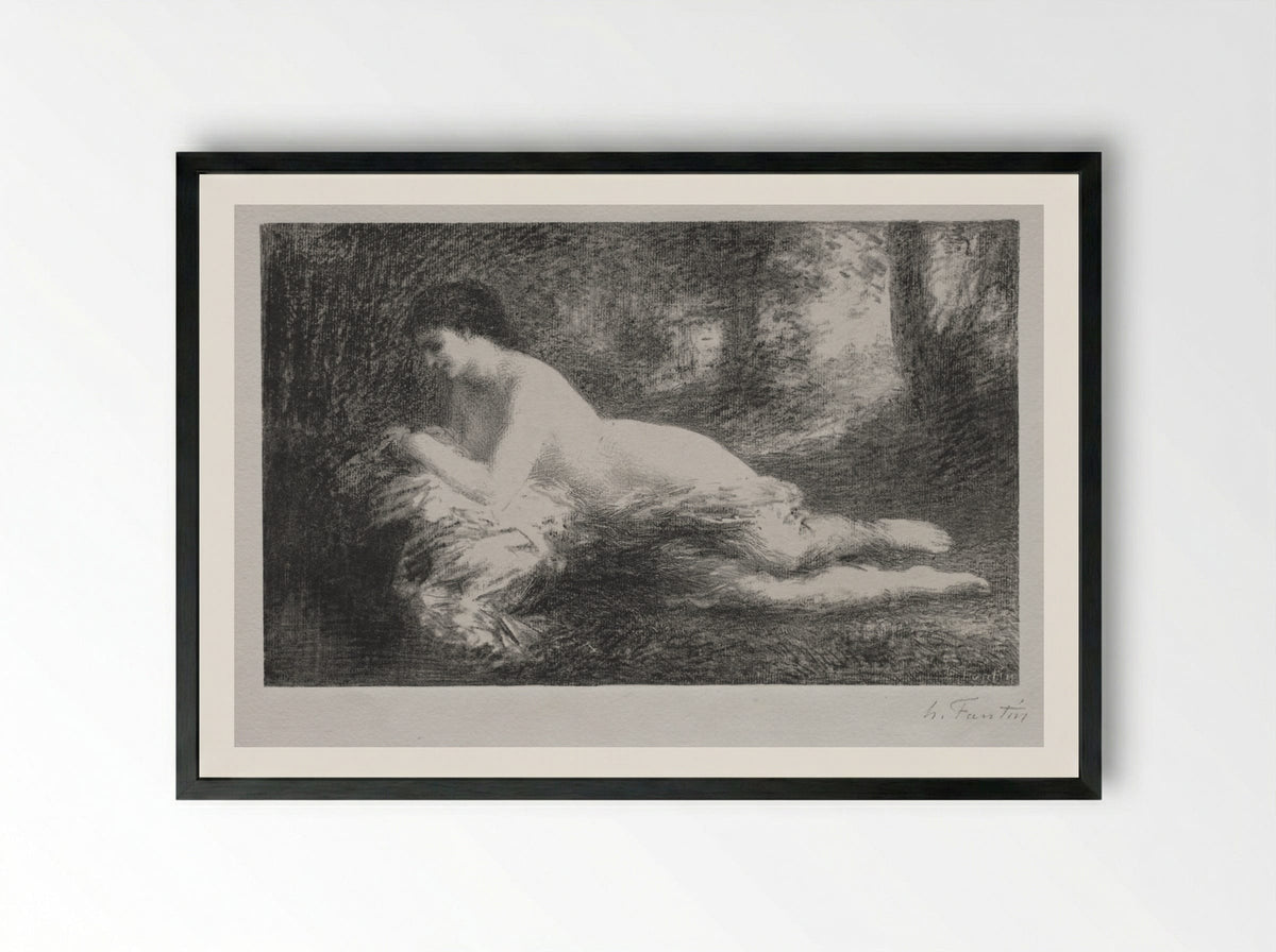 Réverie - Henri Fantin-Latour - Framed Print Black