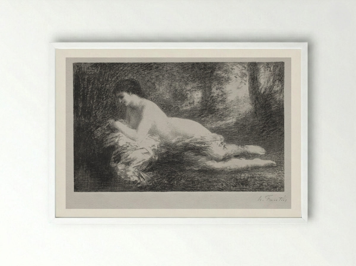 Réverie - Henri Fantin-Latour - Framed Print White