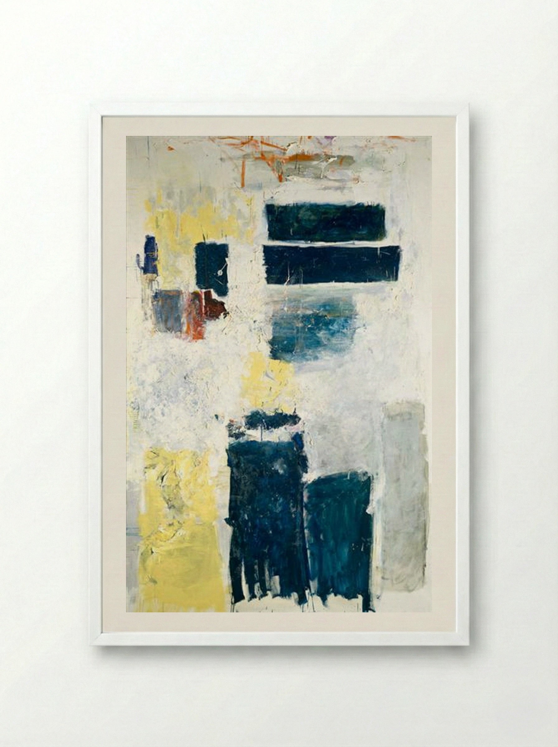 The Lot - Joan Mitchell - Framed Print White