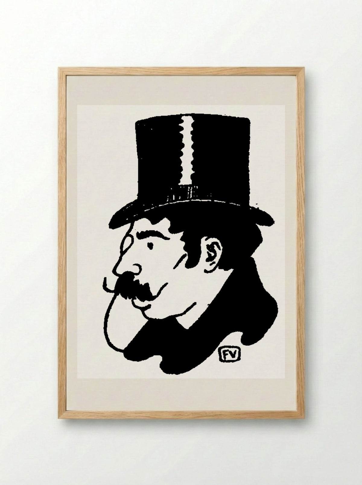 Portrait of Jean Moréas - Félix Vallotton - Framed Print Wood