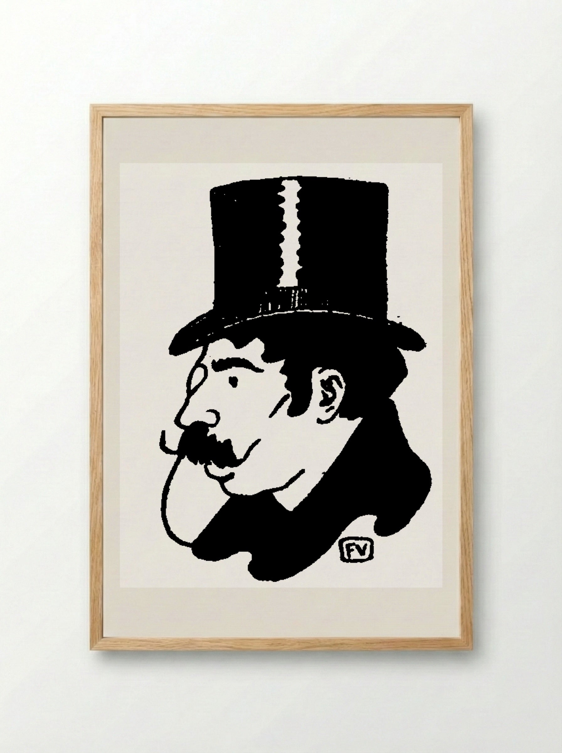 Portrait of Jean Moréas - Félix Vallotton - Framed Print Wood