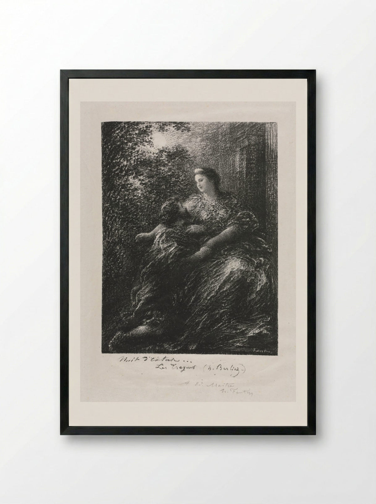 Duet of the Trojans - Henri Fantin-Latour - Framed Print Black