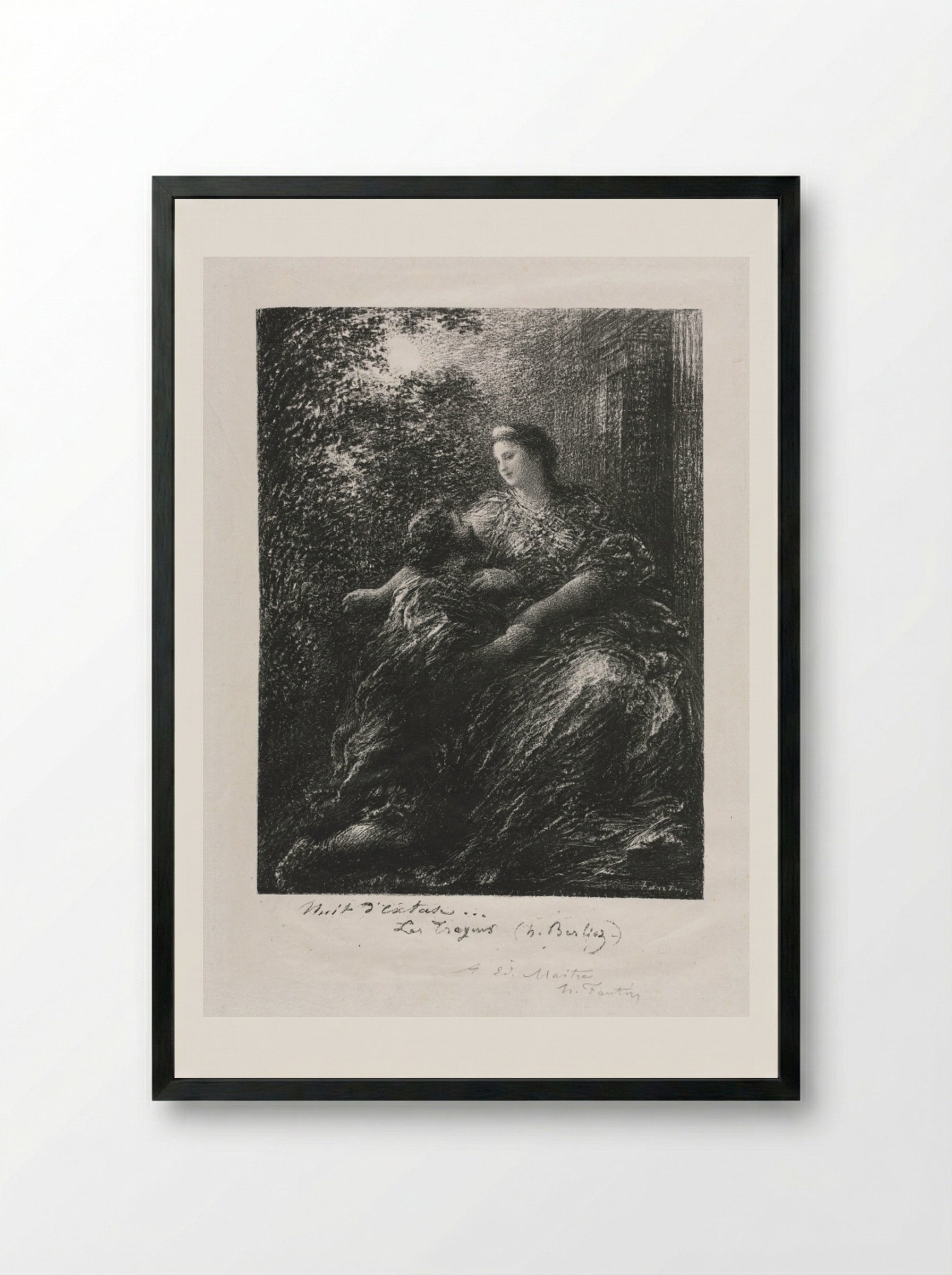 Duet of the Trojans - Henri Fantin-Latour - Framed Print Black