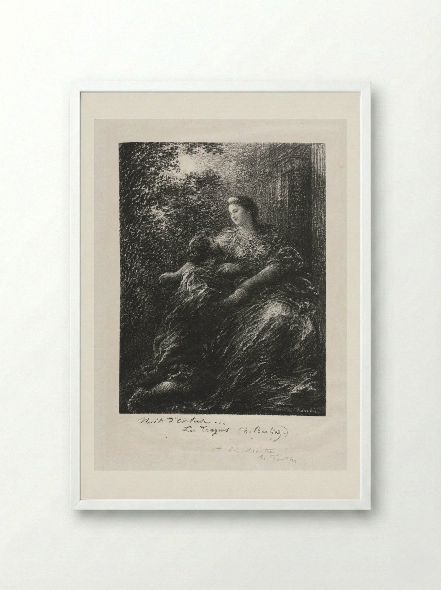 Duet of the Trojans - Henri Fantin-Latour - Framed Print White
