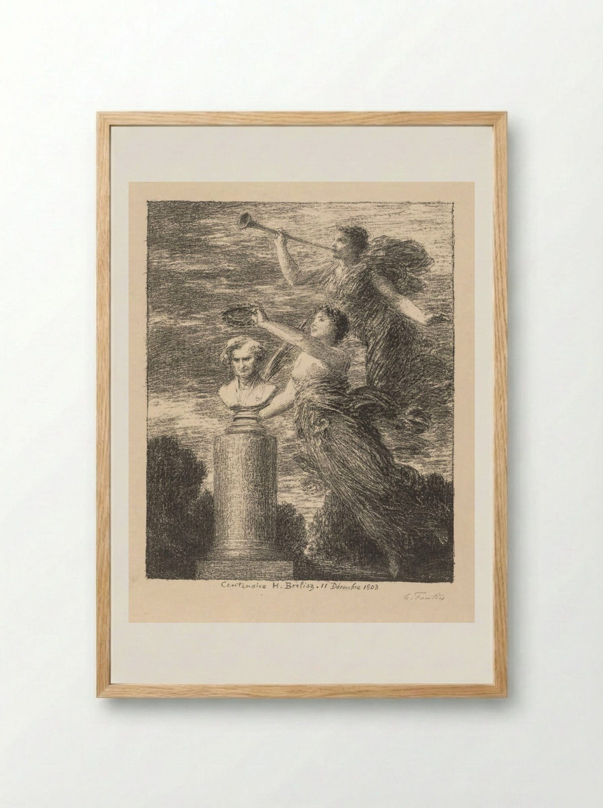 Centenary of Hector Berlioz - Henri Fantin-Latour - Framed Print Wood