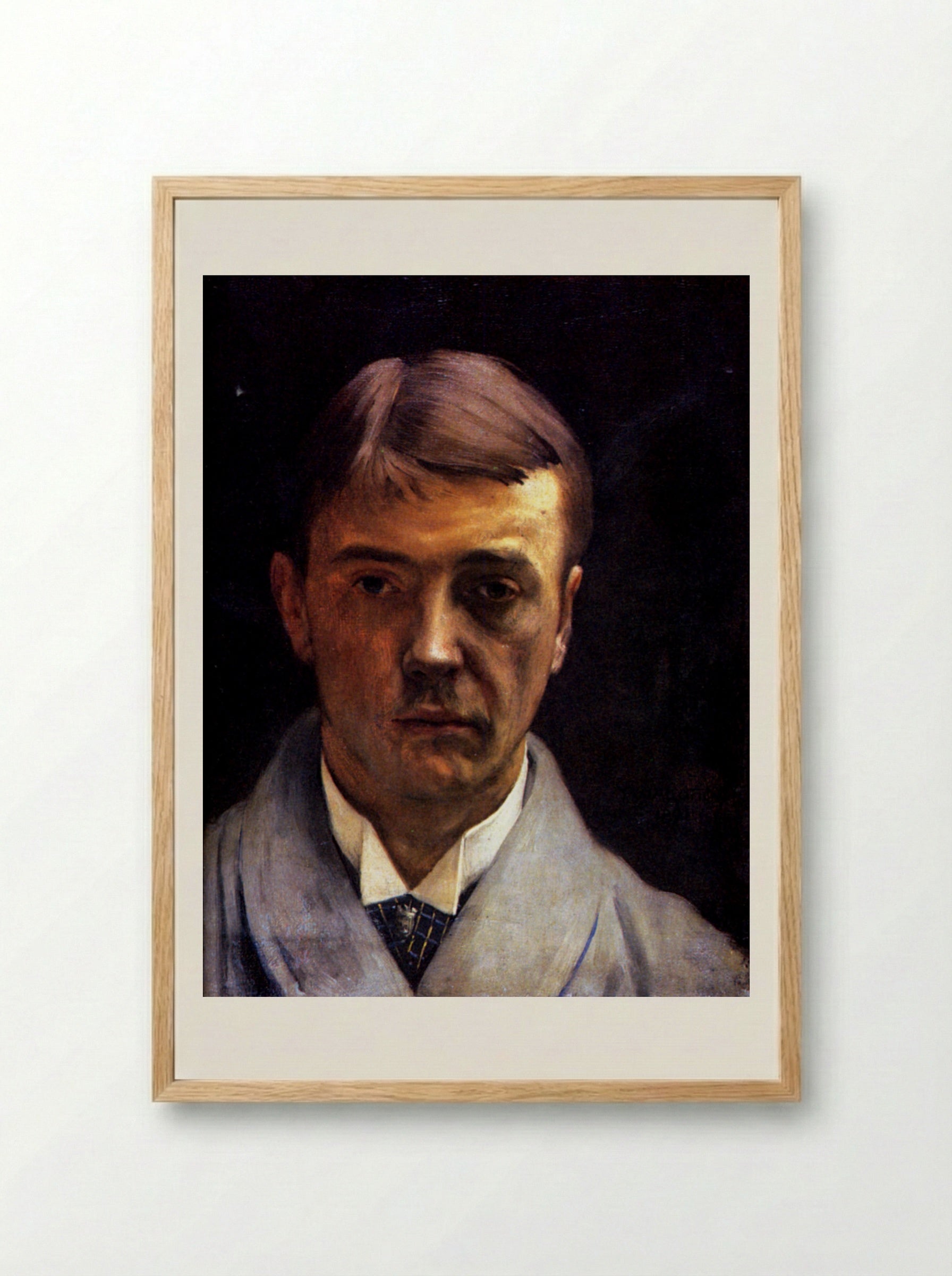 My portrait (Self-Portrait) - Félix Vallotton - Framed Print Wood