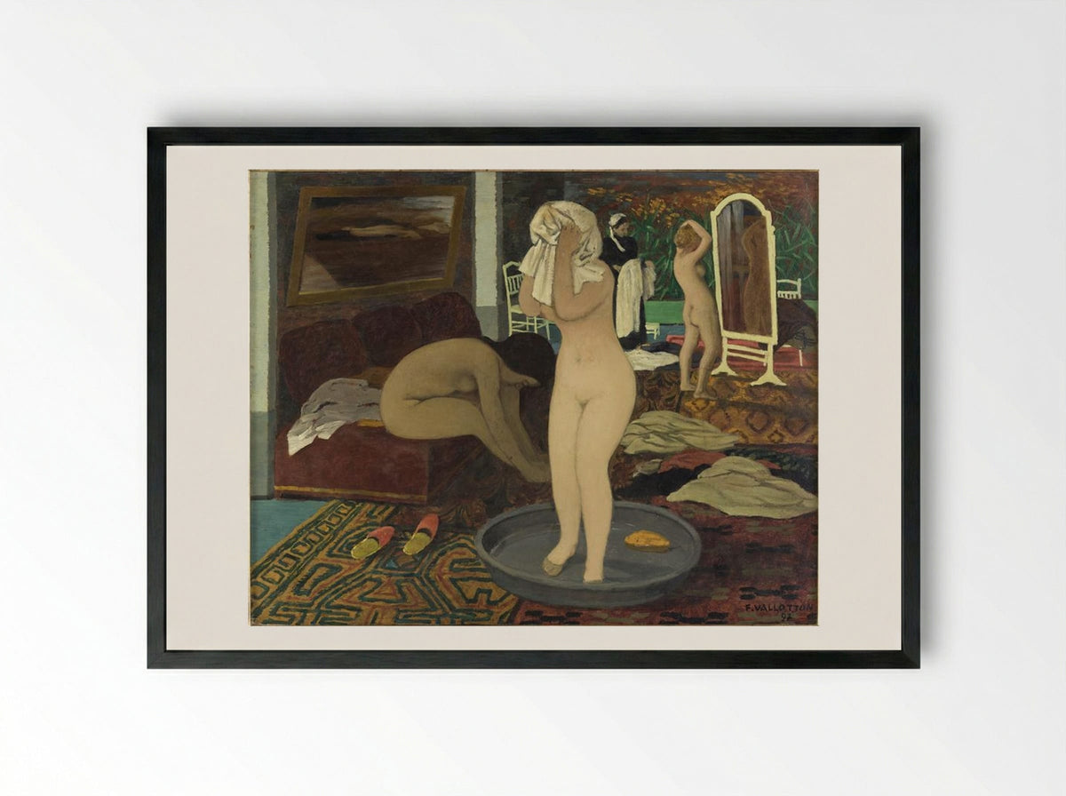 Women at Their Toilet - Félix Vallotton - Framed Print Black