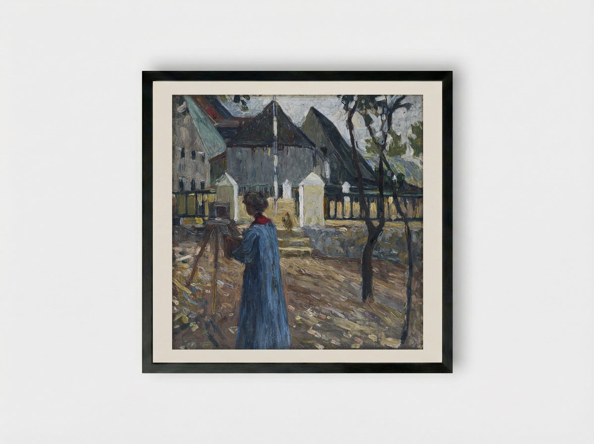 Kandinsky Painting - Gabriele Münter - Framed Print Black