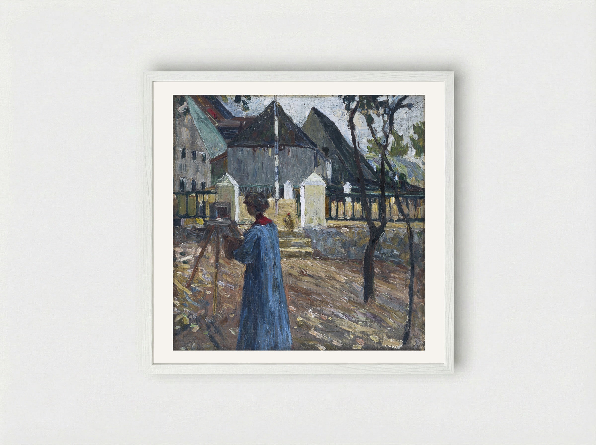 Kandinsky Painting - Gabriele Münter - Framed Print White