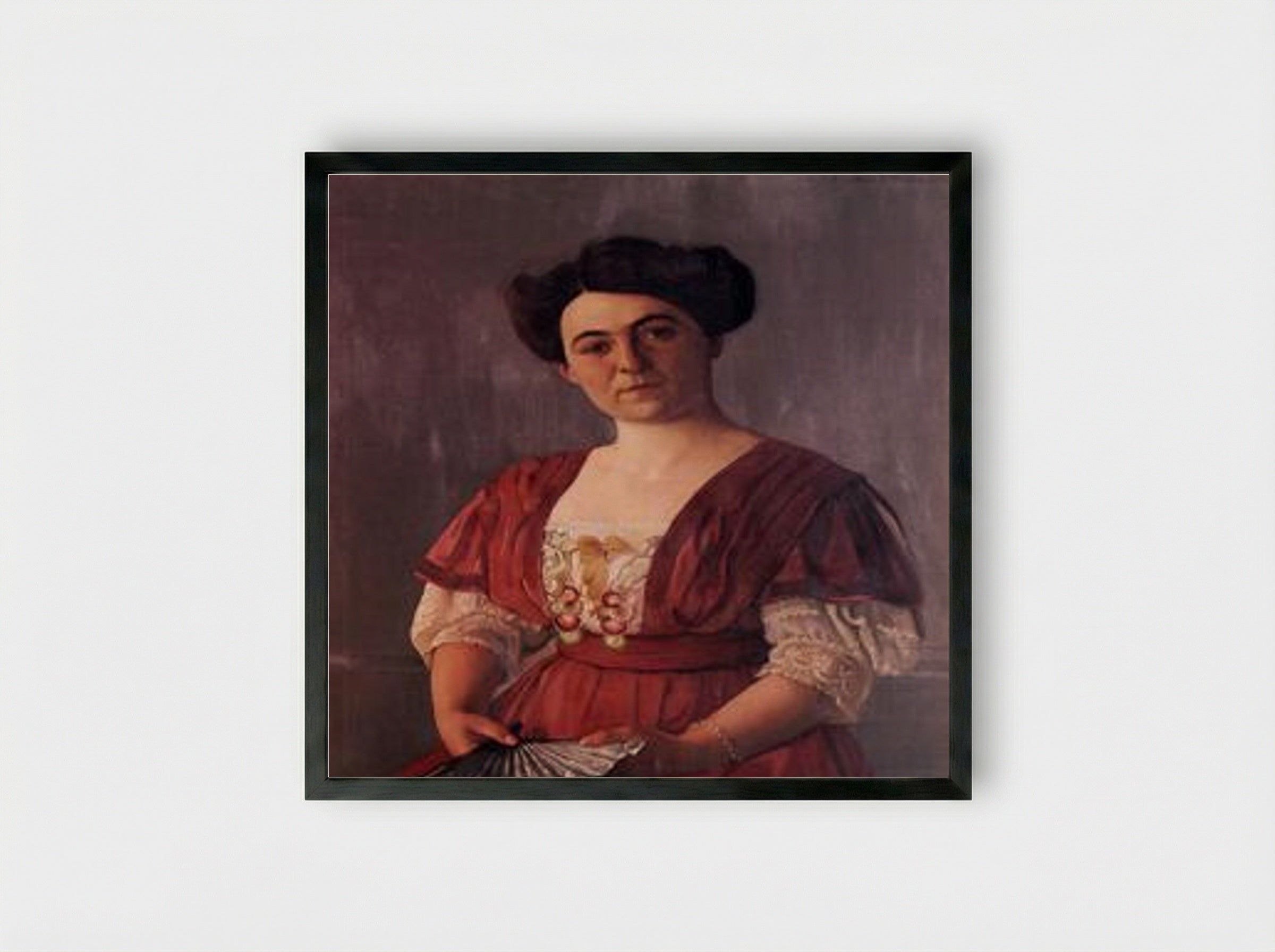 Portrait of Madame Hasen - Félix Vallotton - Framed Print Black