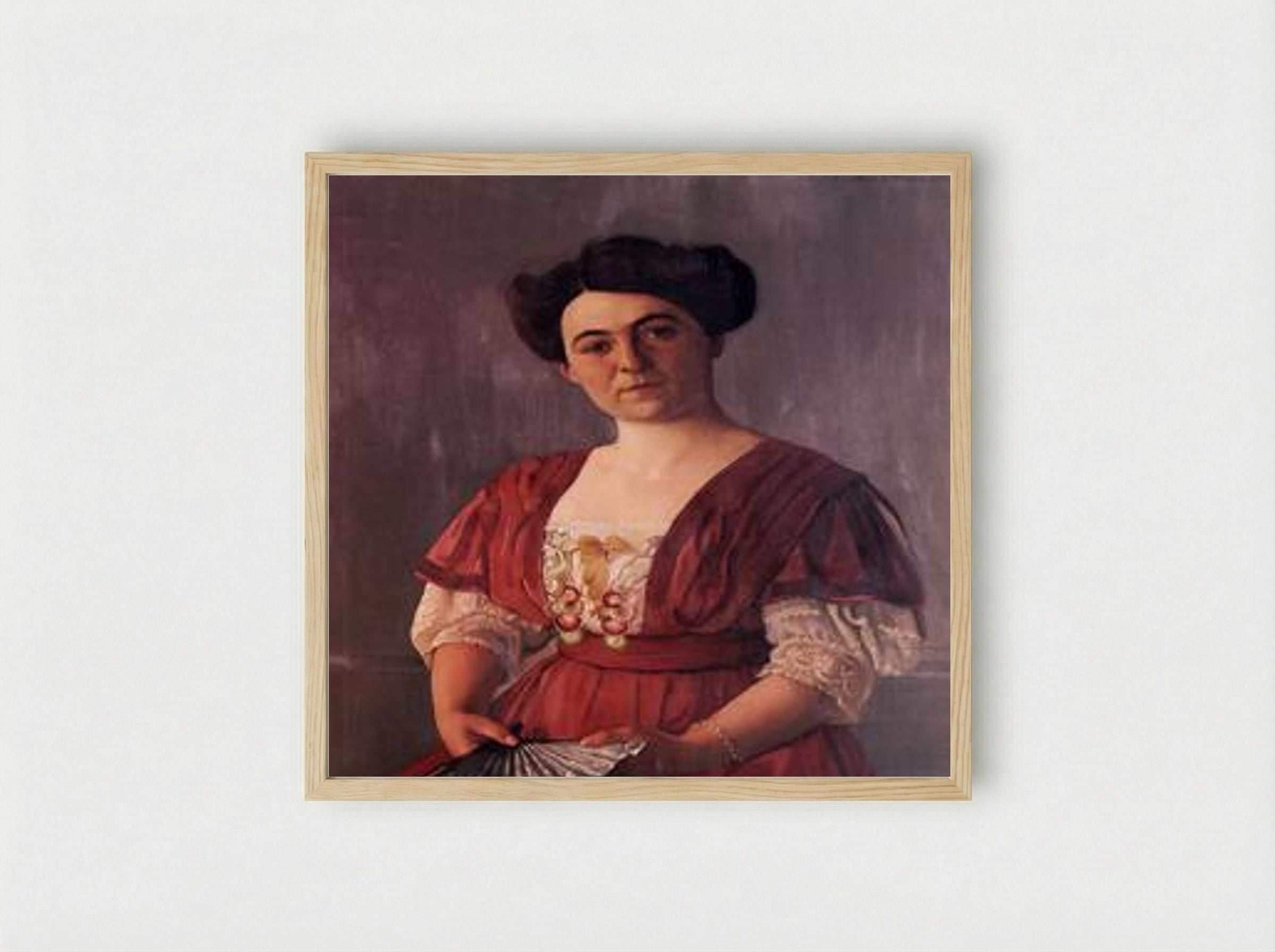 Portrait of Madame Hasen - Félix Vallotton - Framed Print Wood