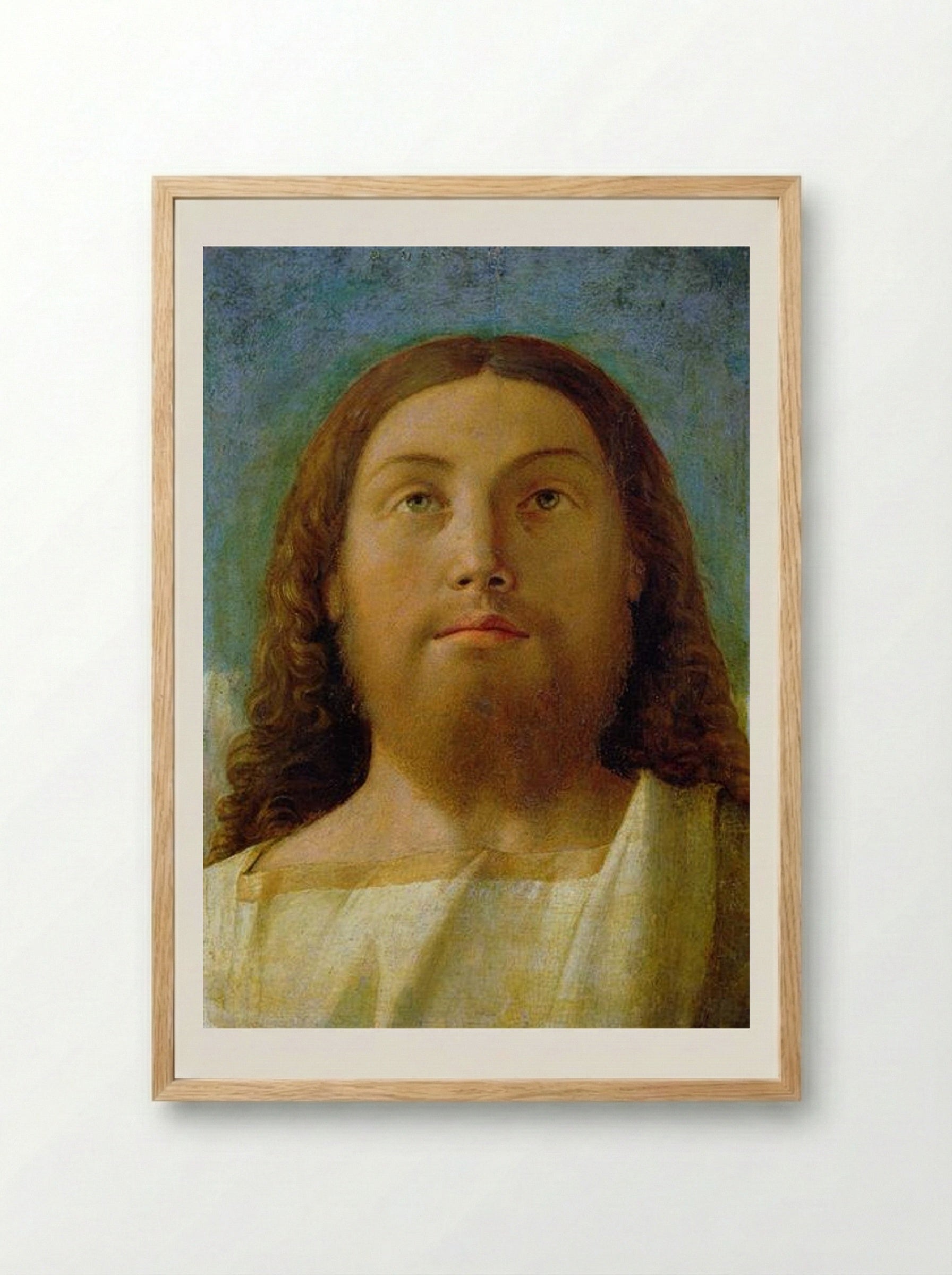 The Redeemer - Giovanni Bellini - Framed Print Wood