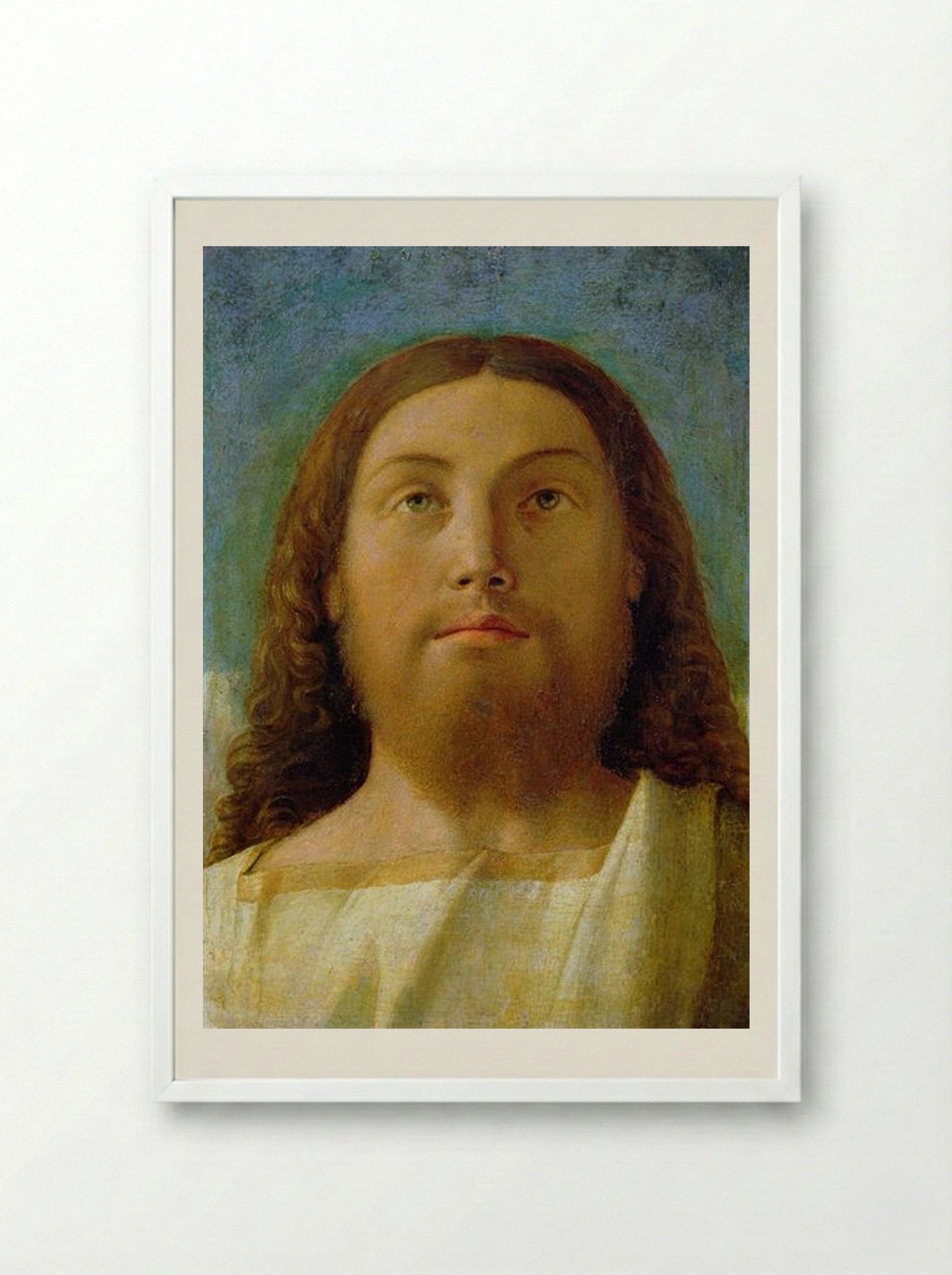 The Redeemer - Giovanni Bellini - Framed Print White