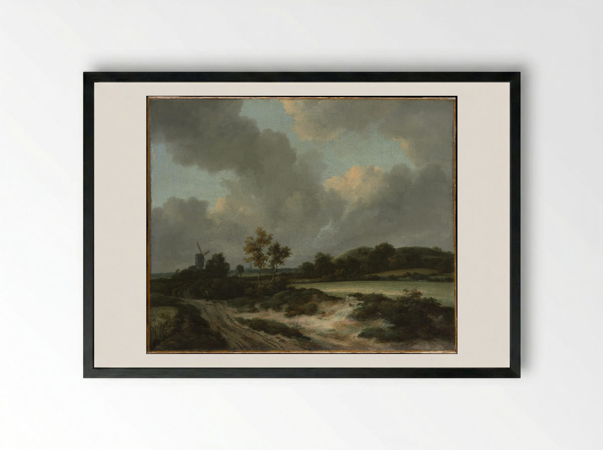 Grainfields - Jacob van Ruisdael - Framed Print Black