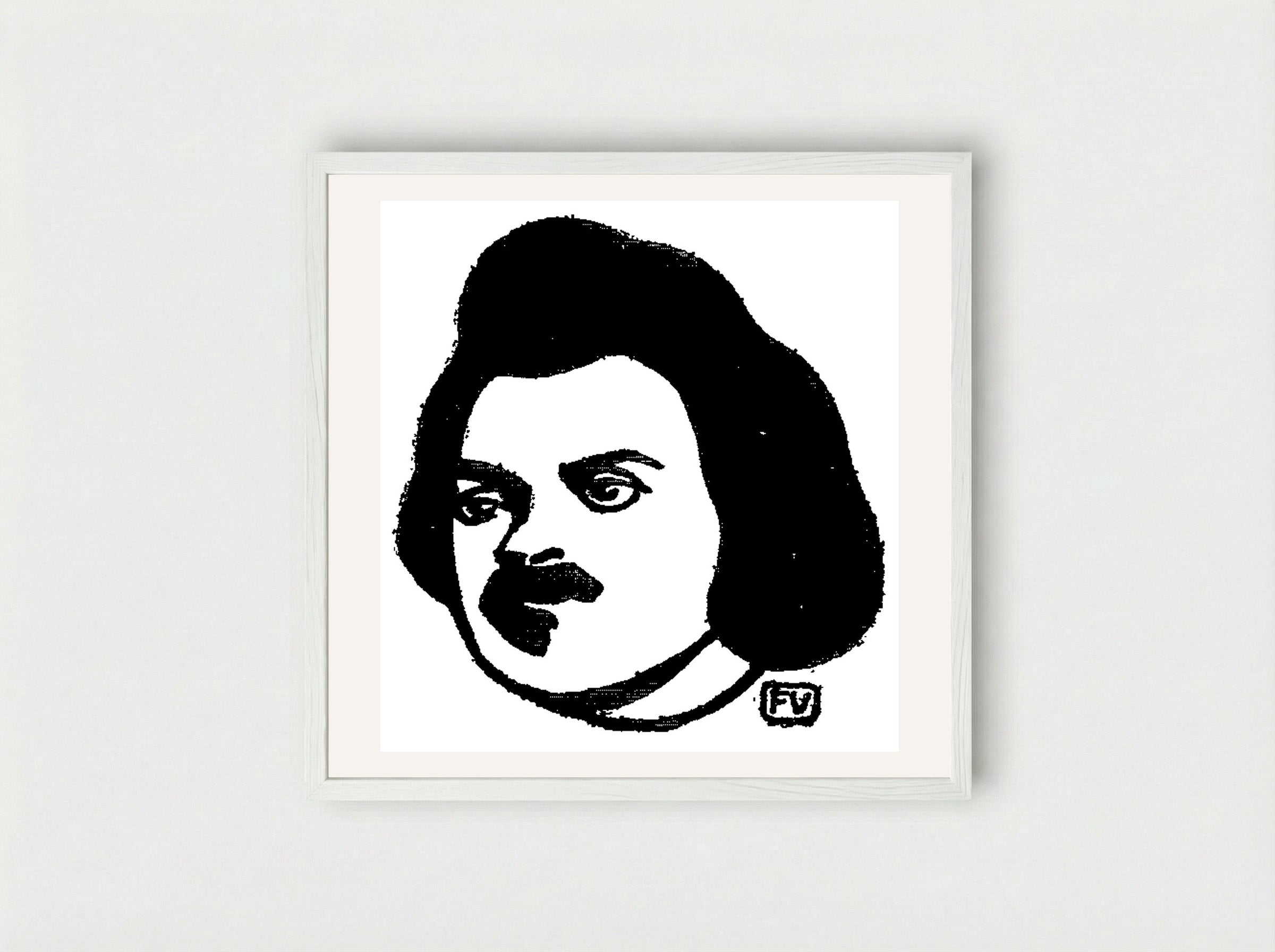Honoré de Balzac - Félix Vallotton - Framed Print White