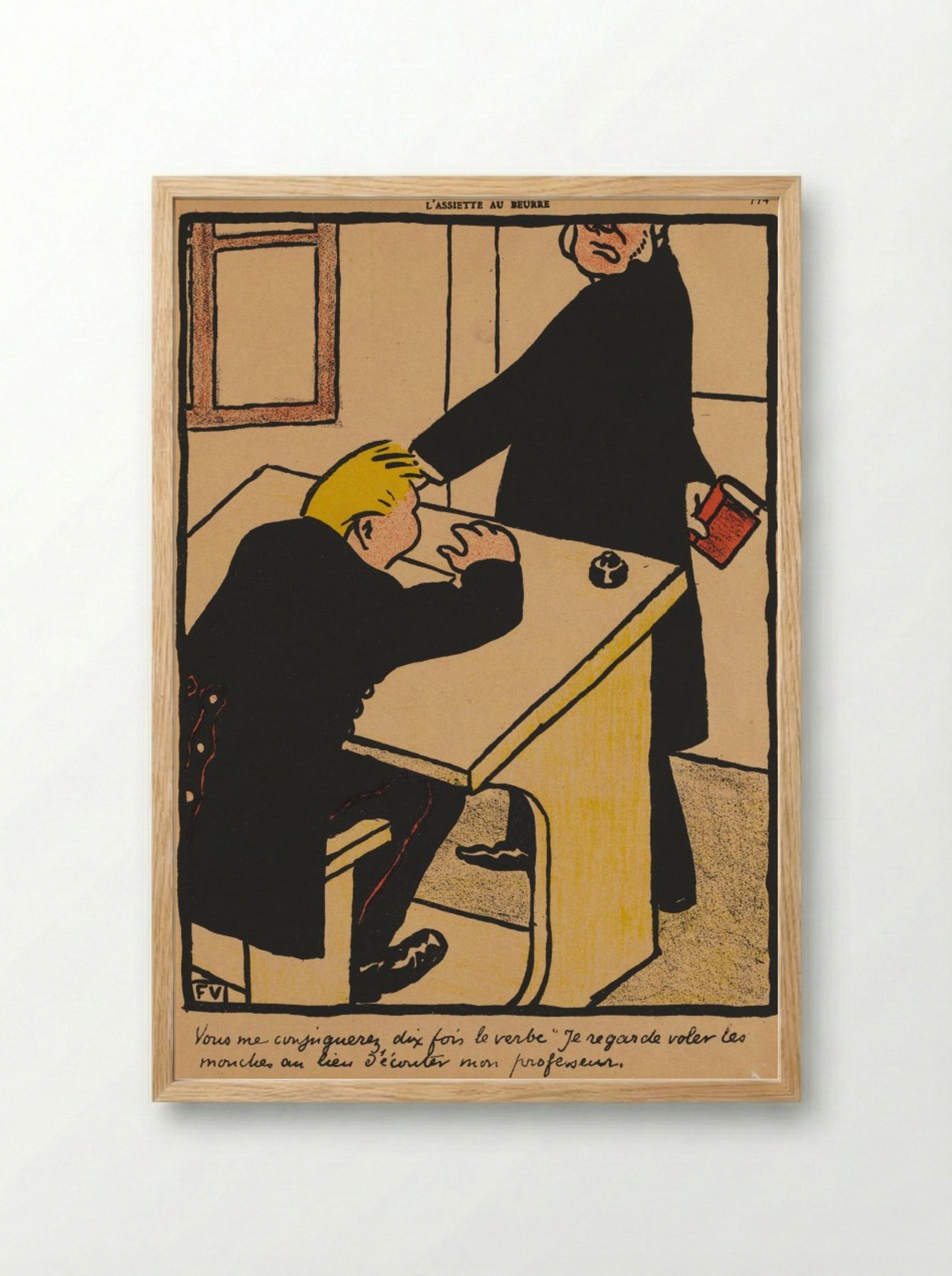 You shall conjugate... - Félix Vallotton - Framed Print Wood